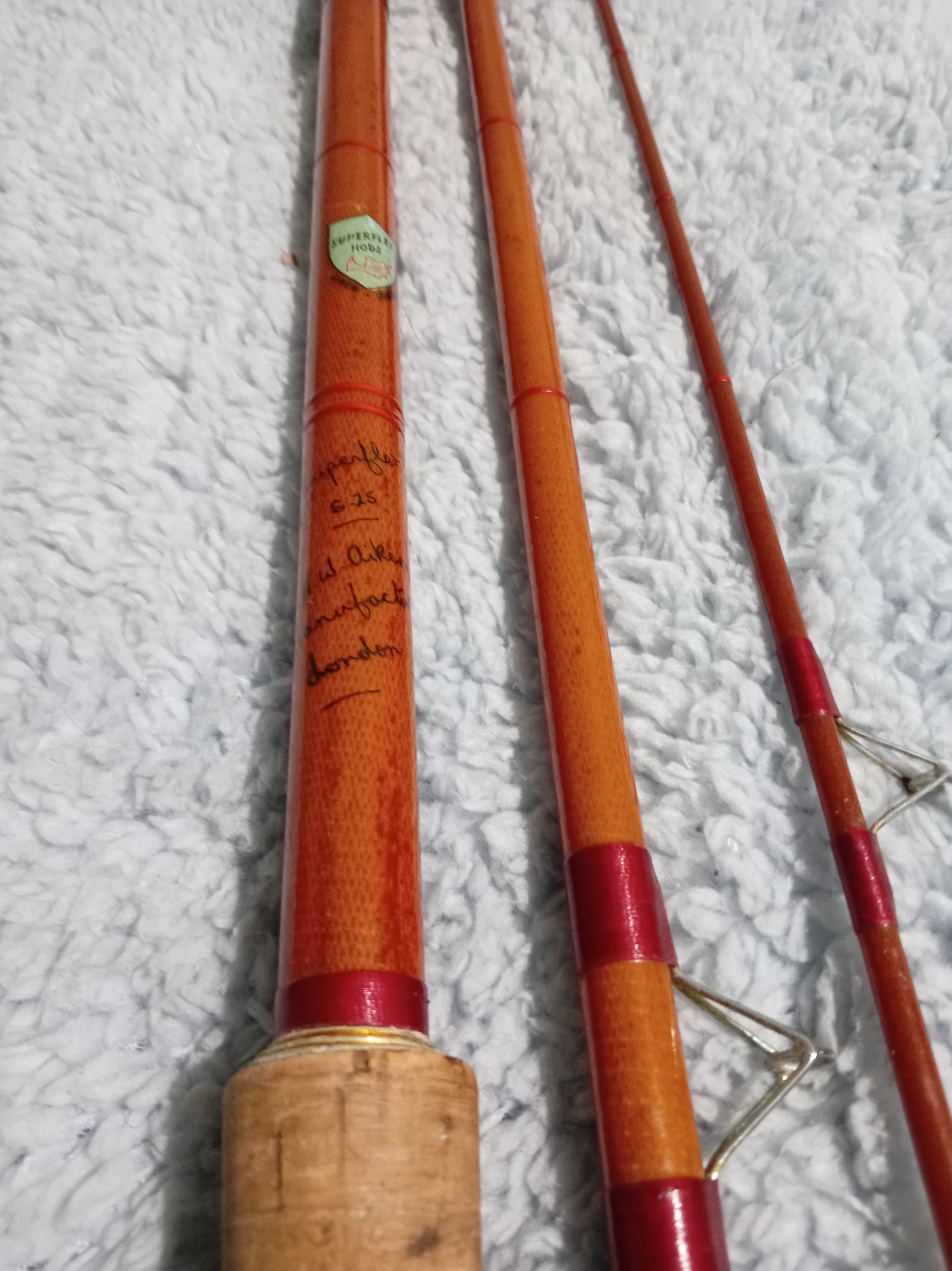 HW Aiken Superflex 5-25 Fishing Rod | London Made | Rare Vintage Condition