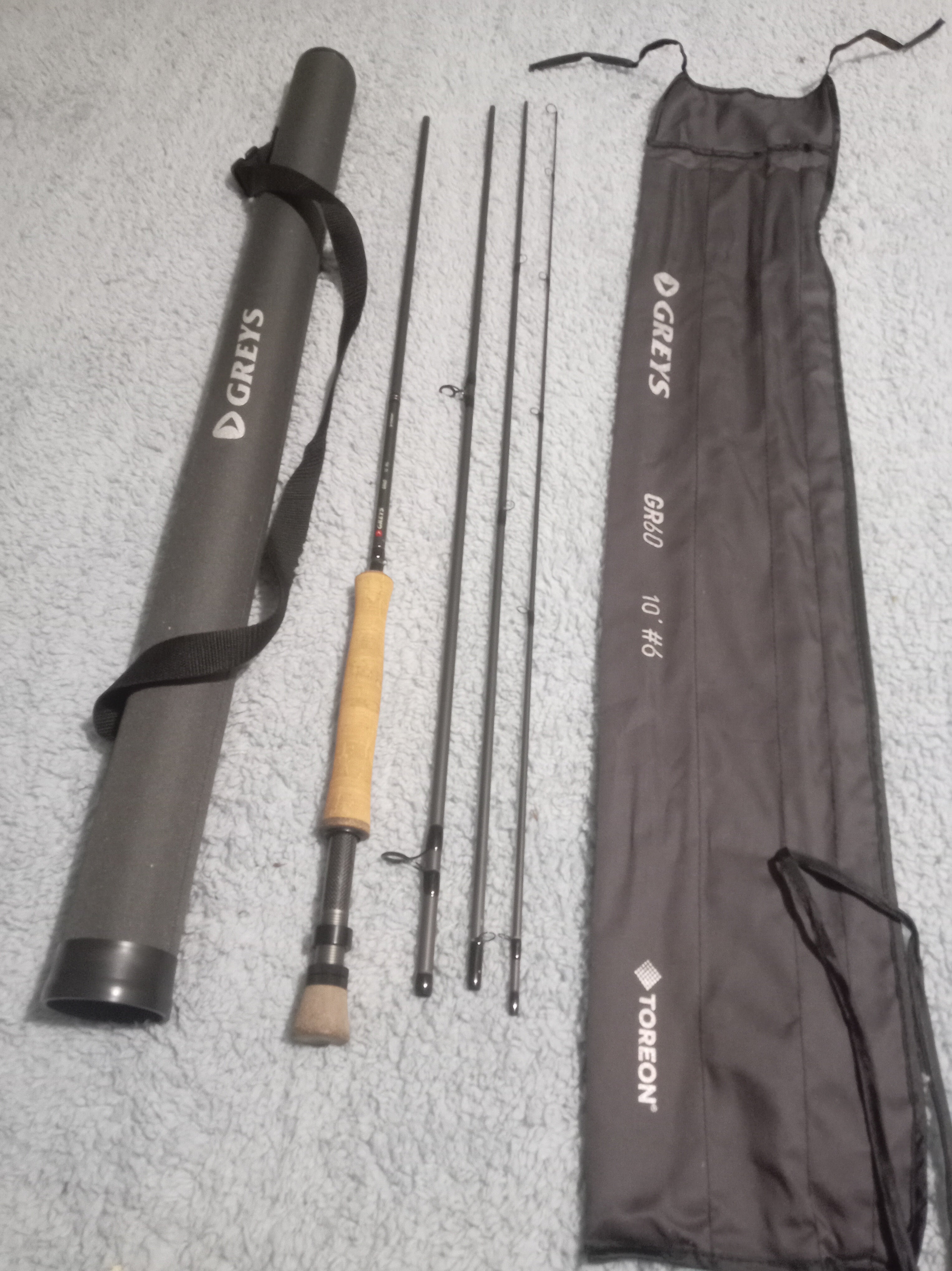 Greys Toreon GR60 Fly Rod 10ft #6 Weight - With Hard Case - Excellent Condition