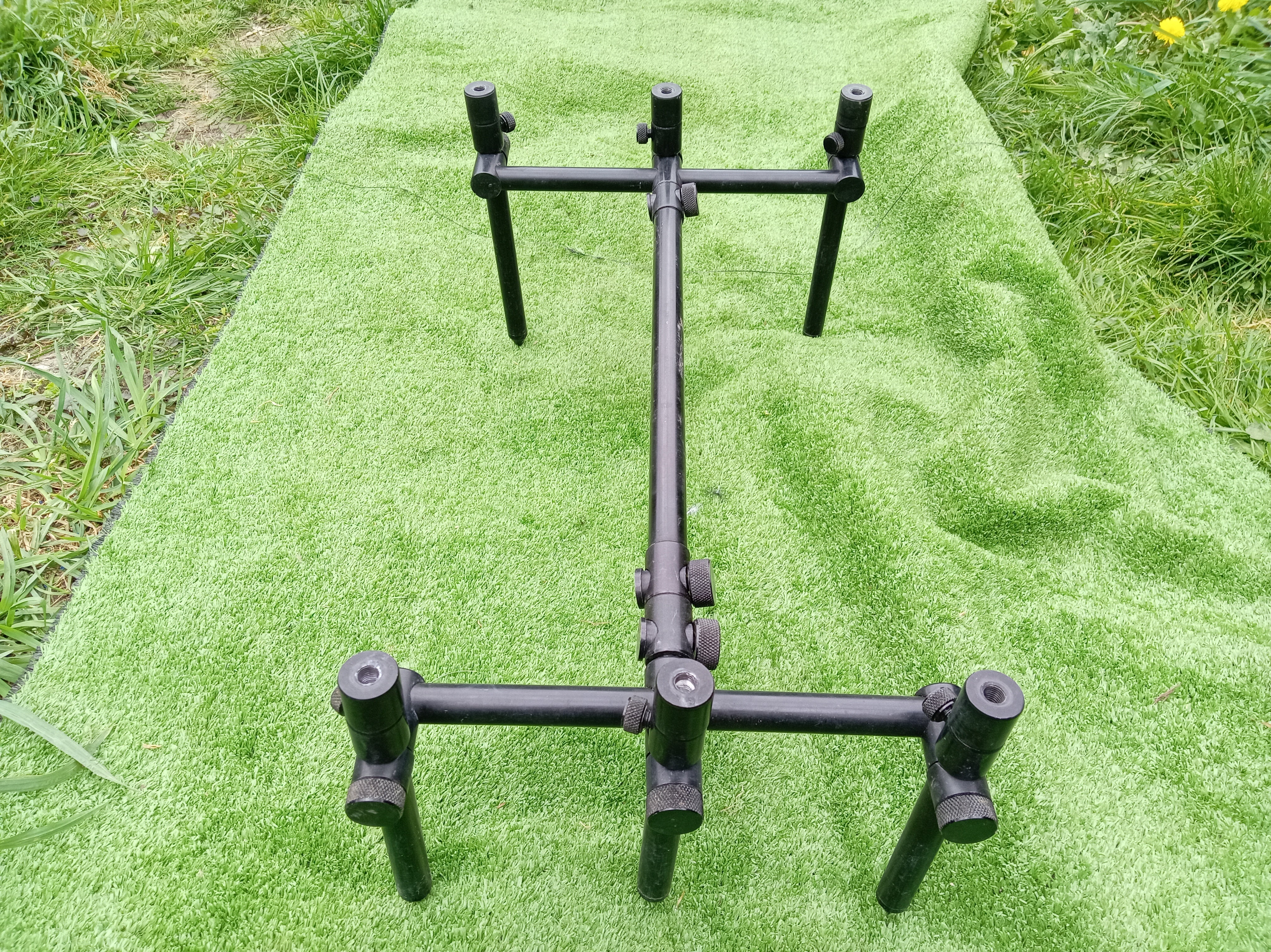 Lidsters 3 Rod Carp Fishing Rod Pod Black Fully Adjustable Very Good Cond