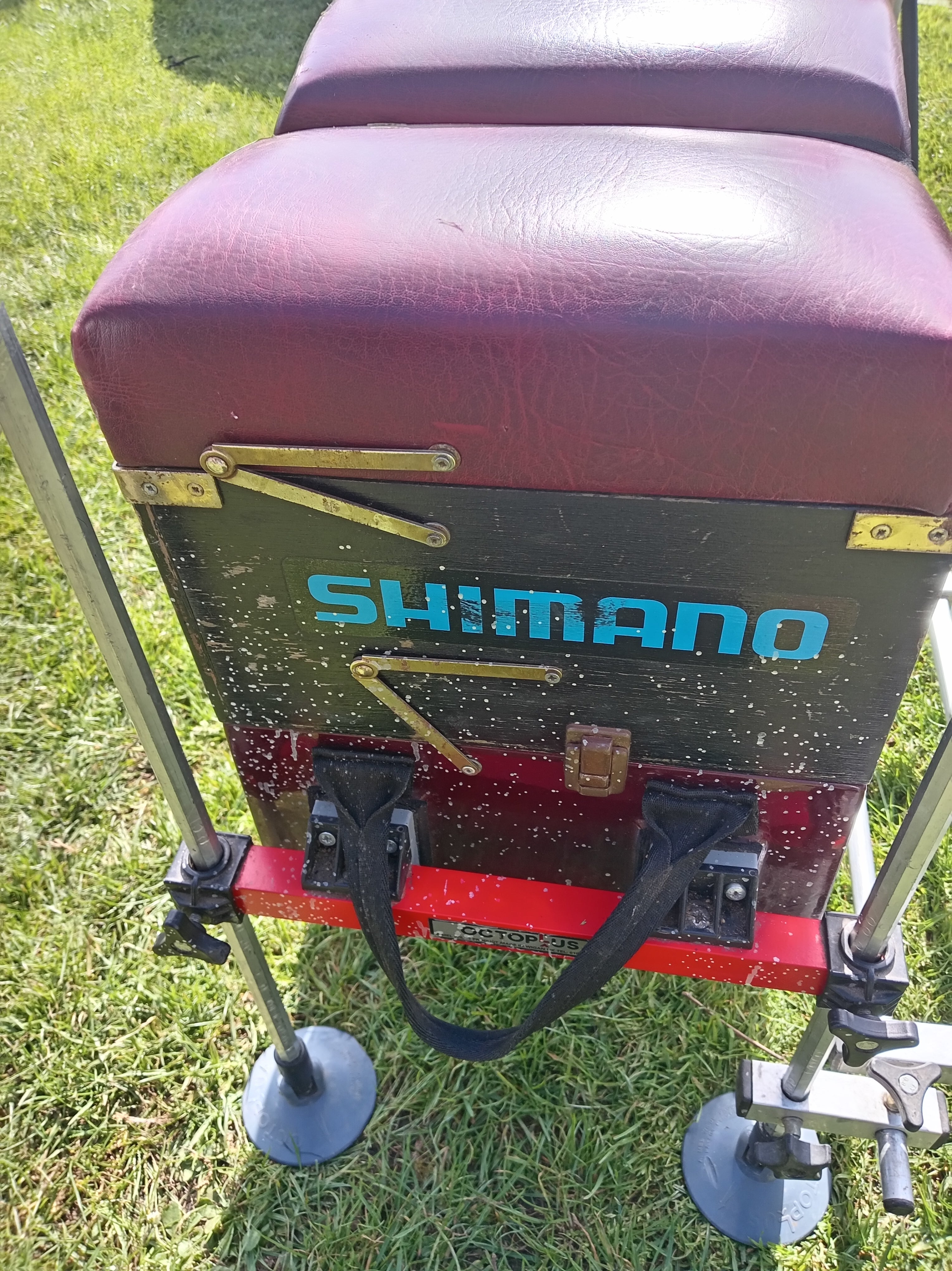Kiley Canal Box Classic Match Fishing Seat Box with Footplates - Vintage Used