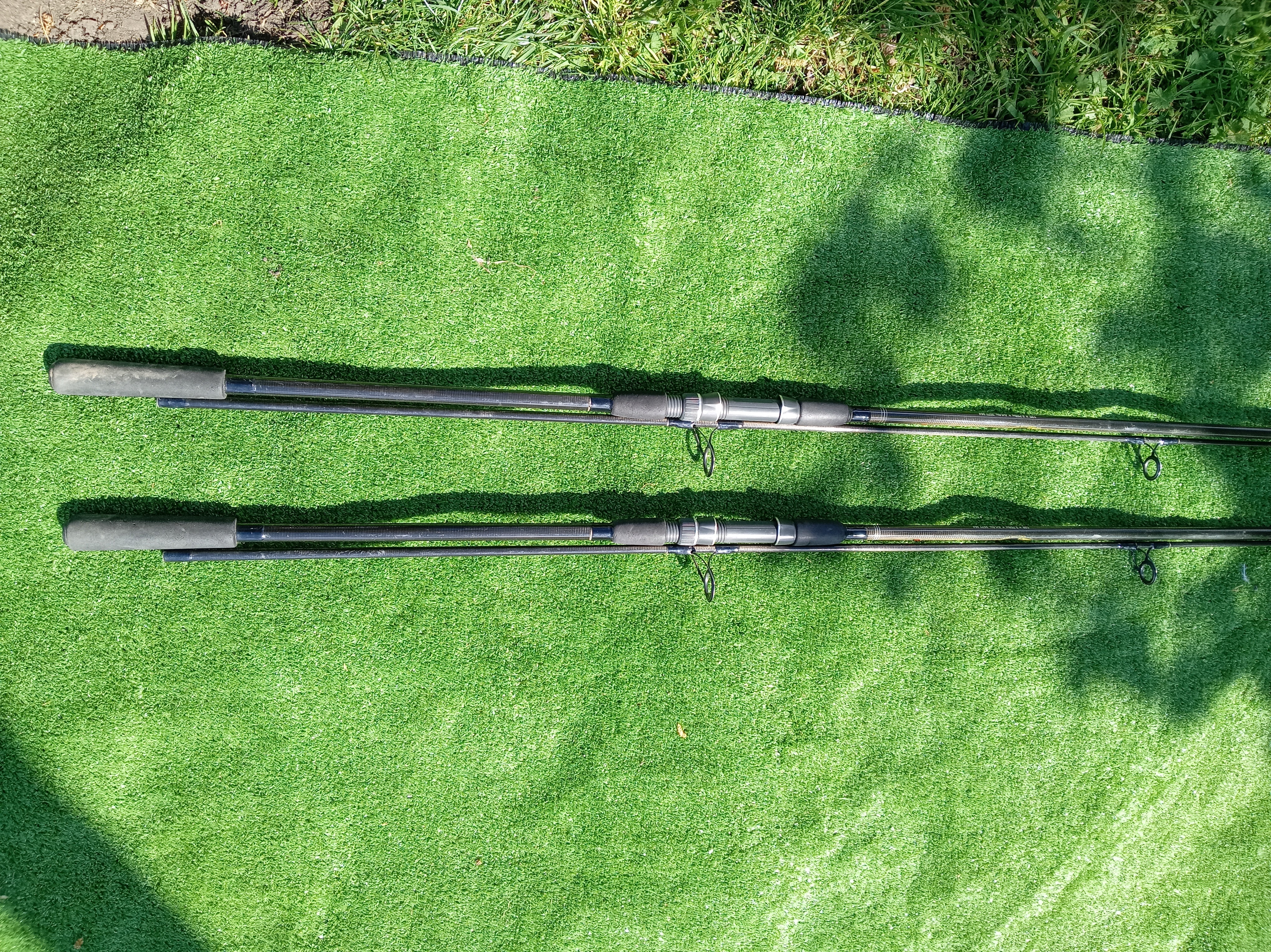 PAIR DAM Black Panther 12ft 2.75lb Carp Rods & Aqua Endura 6 Rod Padded Holdall