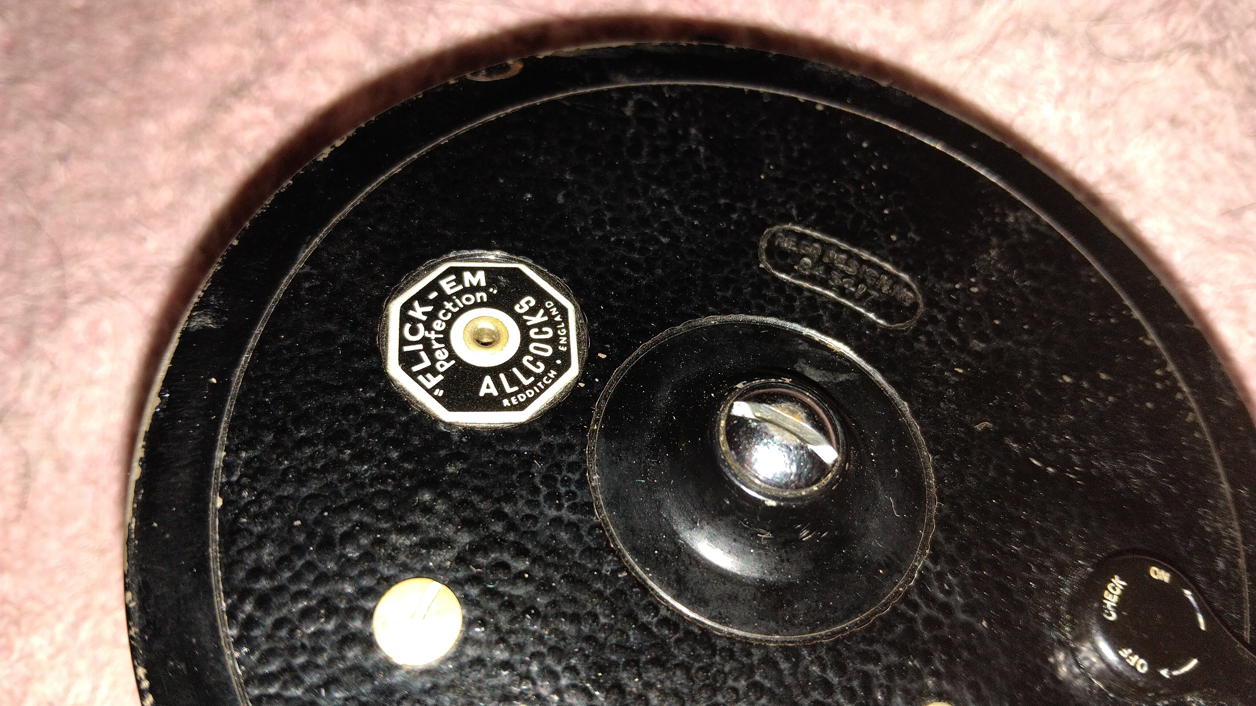 Vintage Allcocks Flick-em Perfection Centrepin Reel - Good Used Condition
