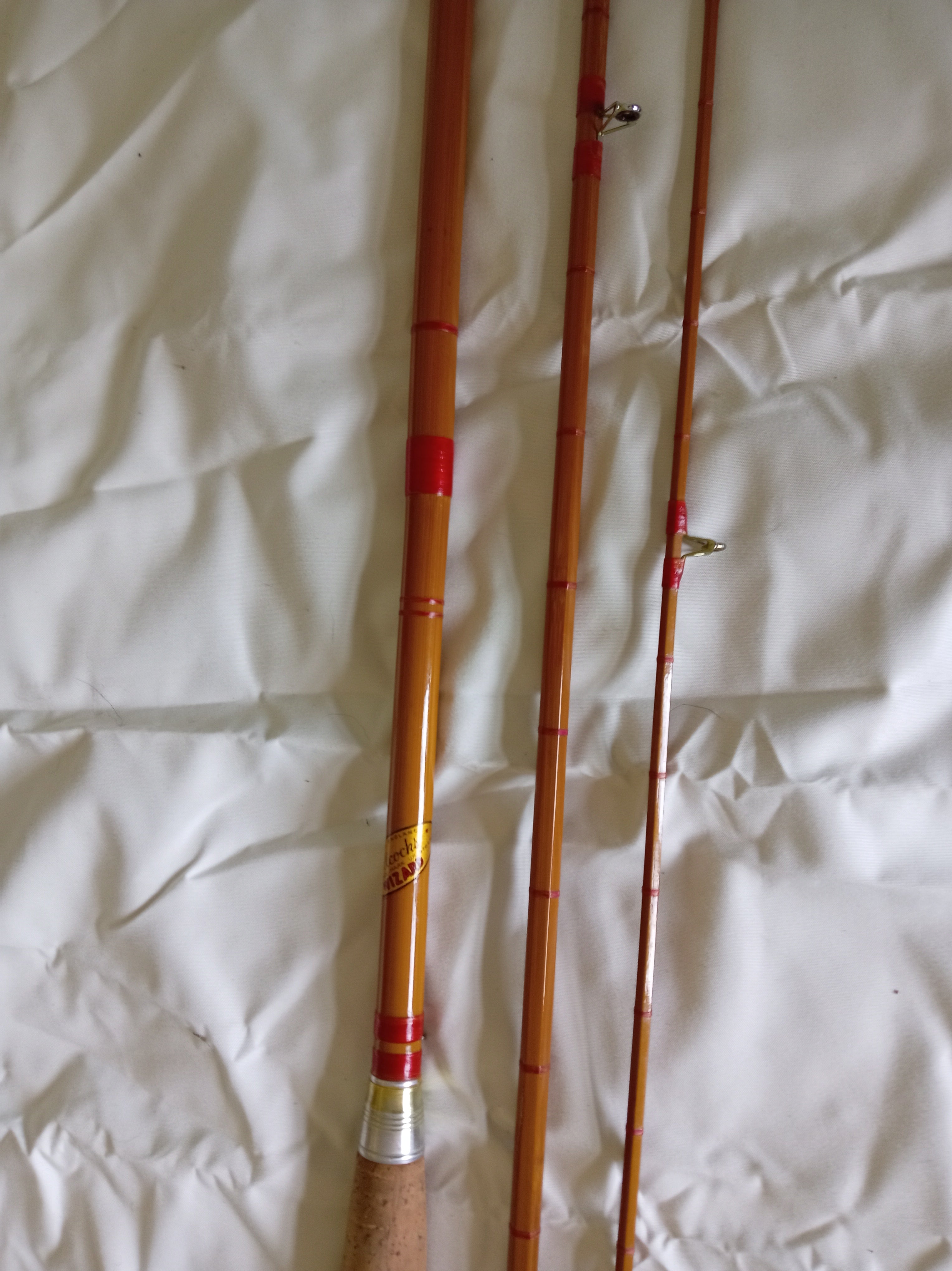 Mint Allcocks Wizard 11ft 3-Piece Split Cane Fishing Rod with Original Bag Vintage