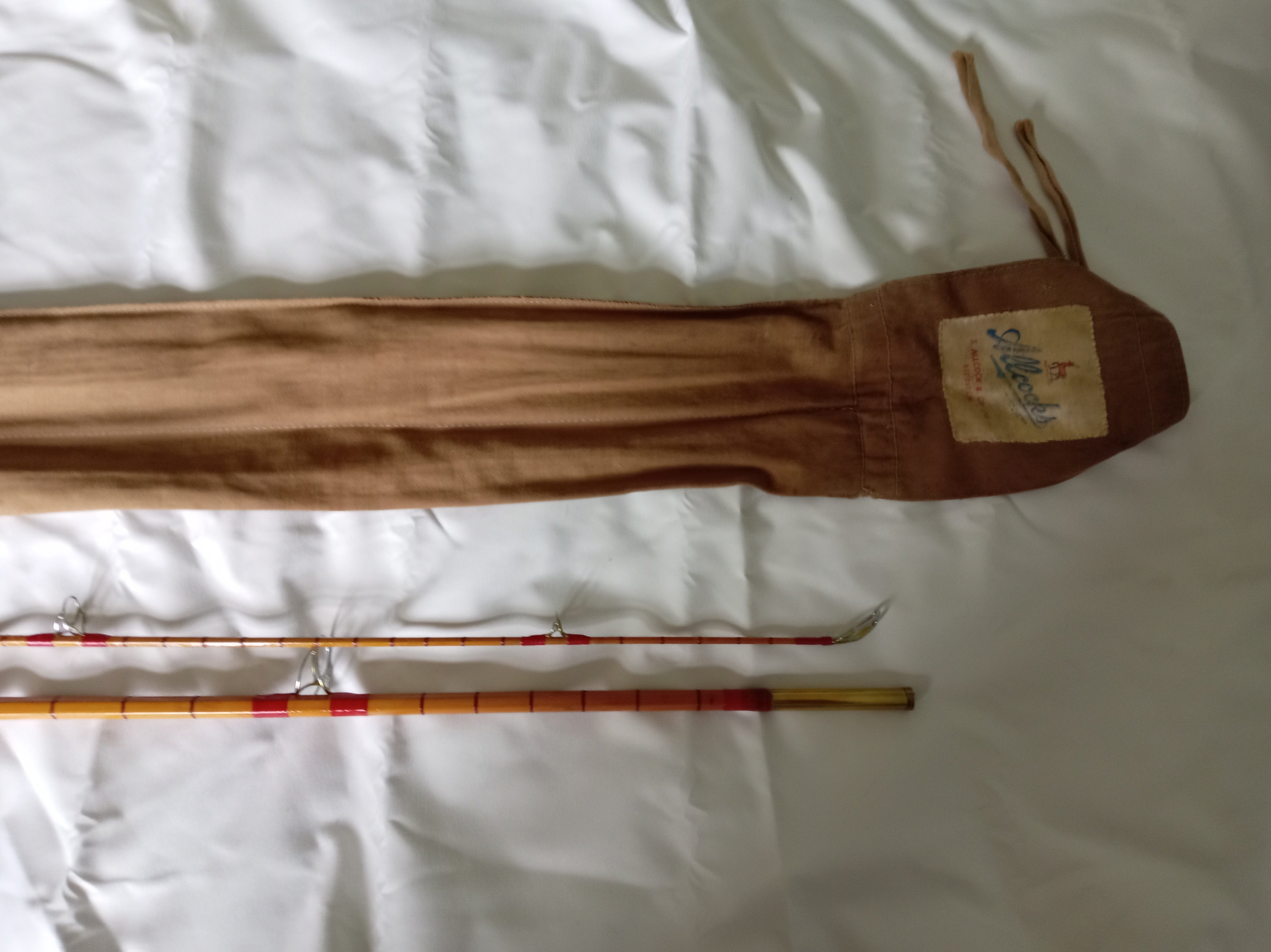 Vintage Allcocks Superb 10ft Split Cane Avon Fishing Rod | Excellent cond