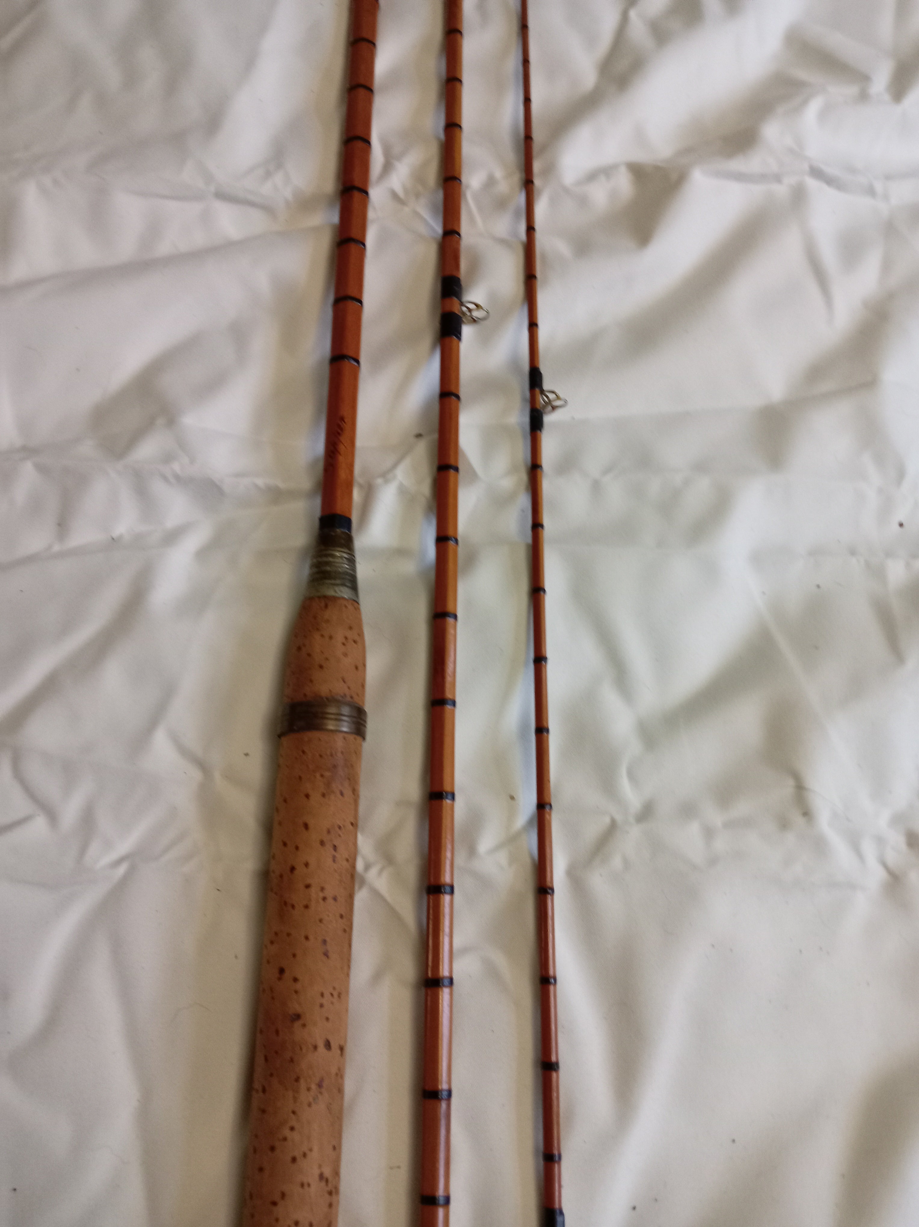 Vintage Allcocks Sapper 9ft 3-Piece Split Cane Trout Fly Fishing Rod Classic