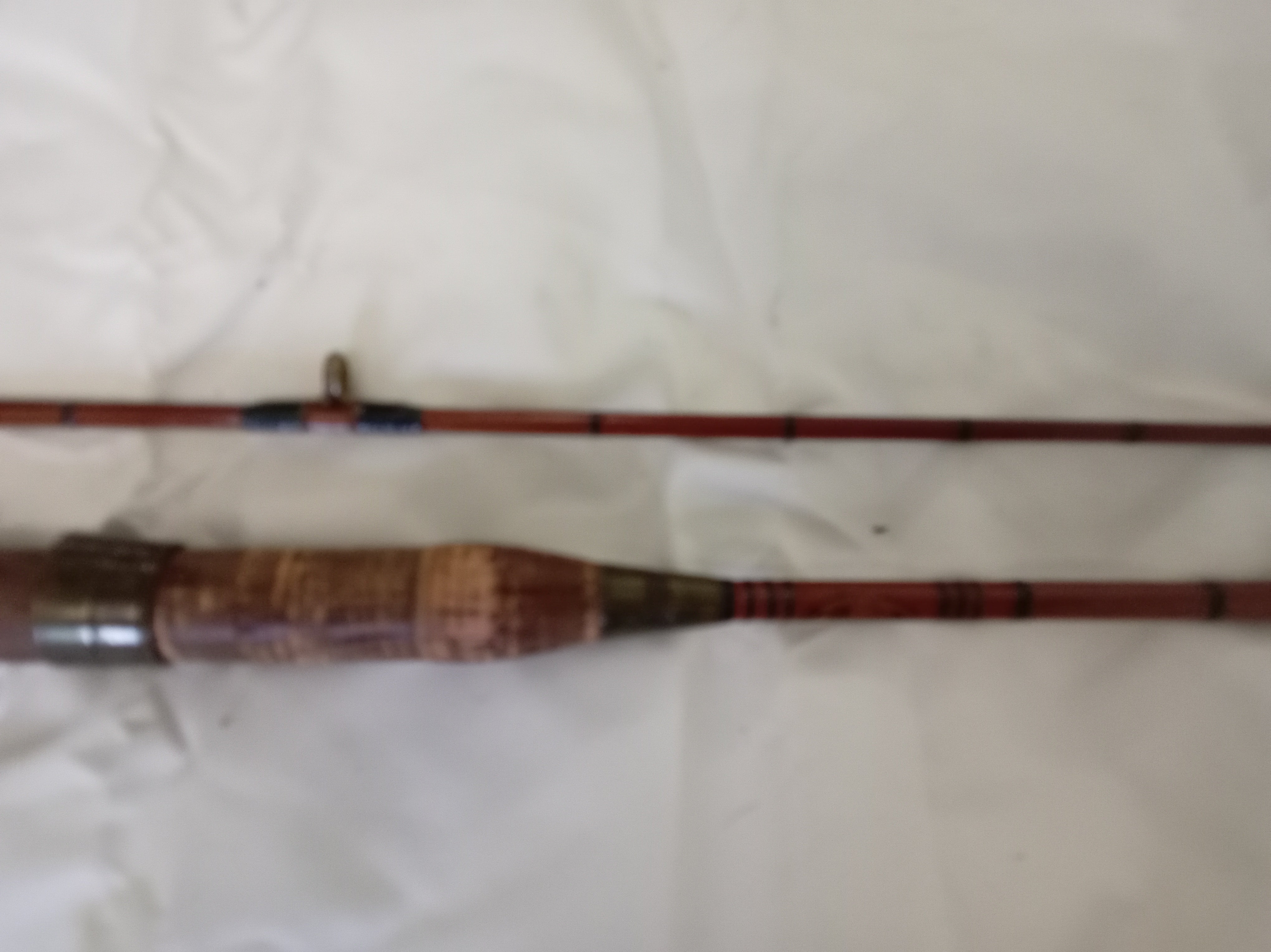 Vintage MARCO 7ft Split Cane Fishing Rod 2-Piece Coarse Trout Fly With Cloth Bag