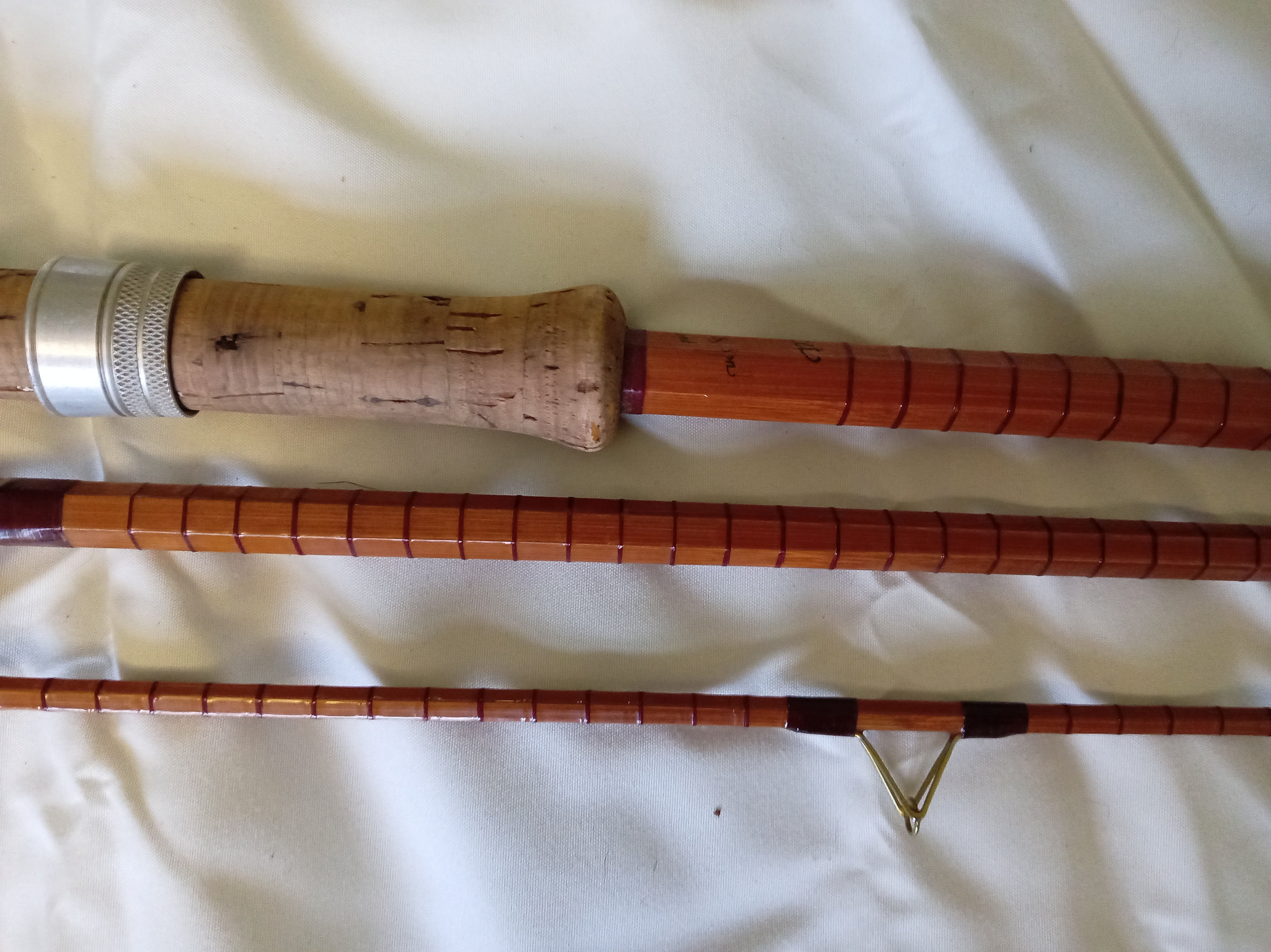 B James & Son Avocet 11ft 3 Piece Split Cane Rod Vintage Fishing Tackle Ex Cond