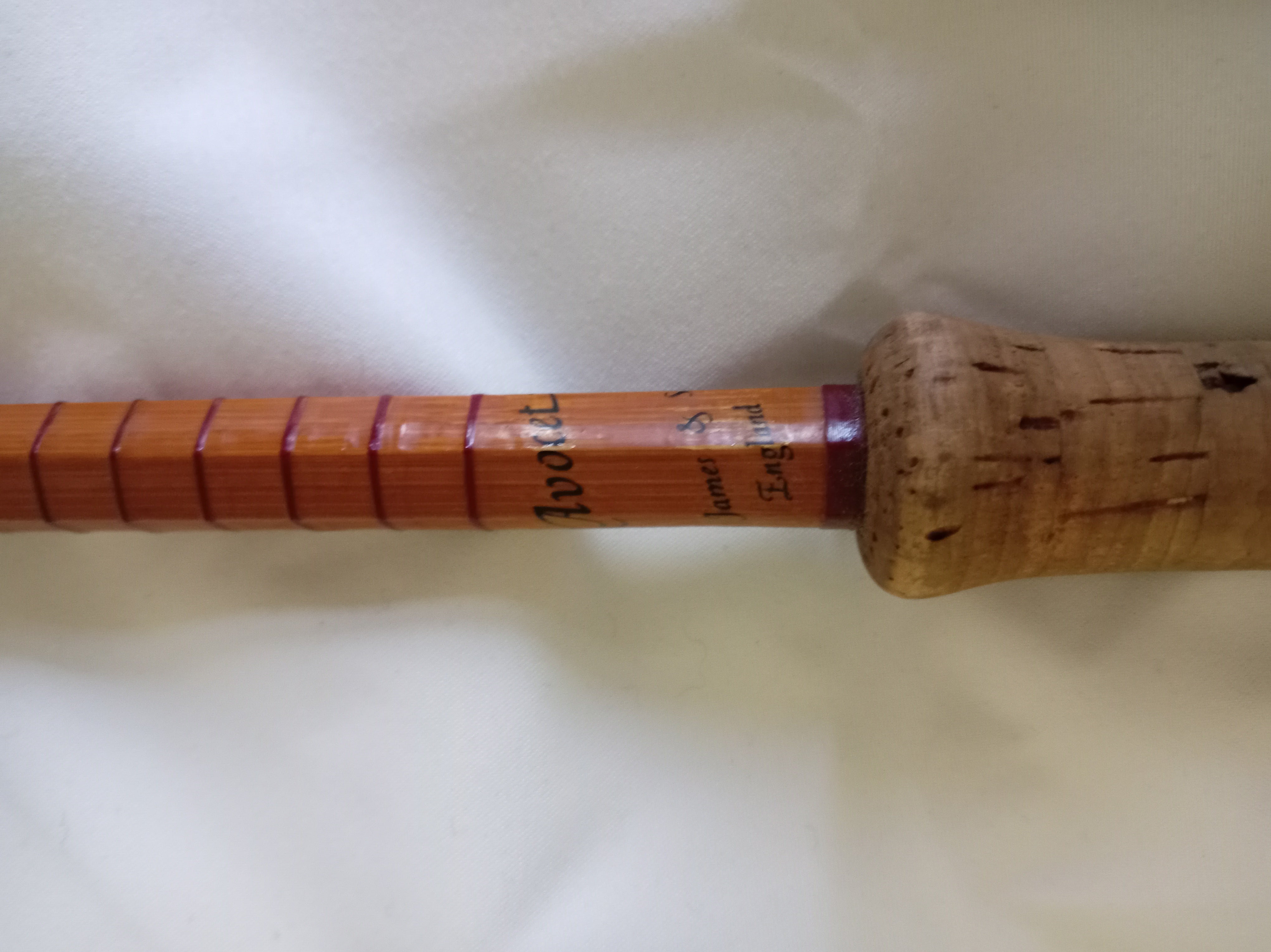B James & Son Avocet 11ft 3 Piece Split Cane Rod Vintage Fishing Tackle Ex Cond