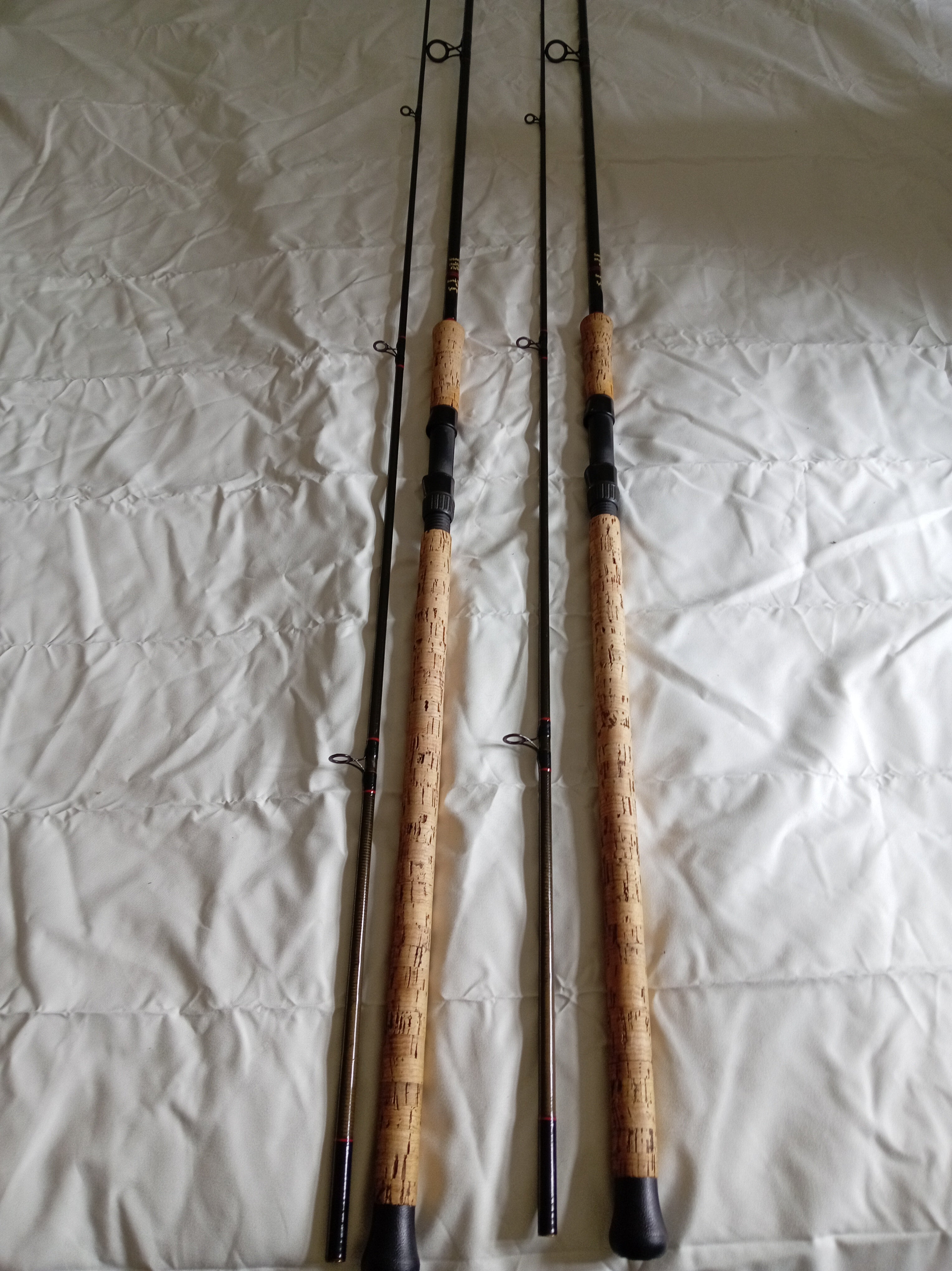 PAIR Harrison MultiCarp Handbuilt 12ft 2.25lb TC Carp Barbel Fishing Rods