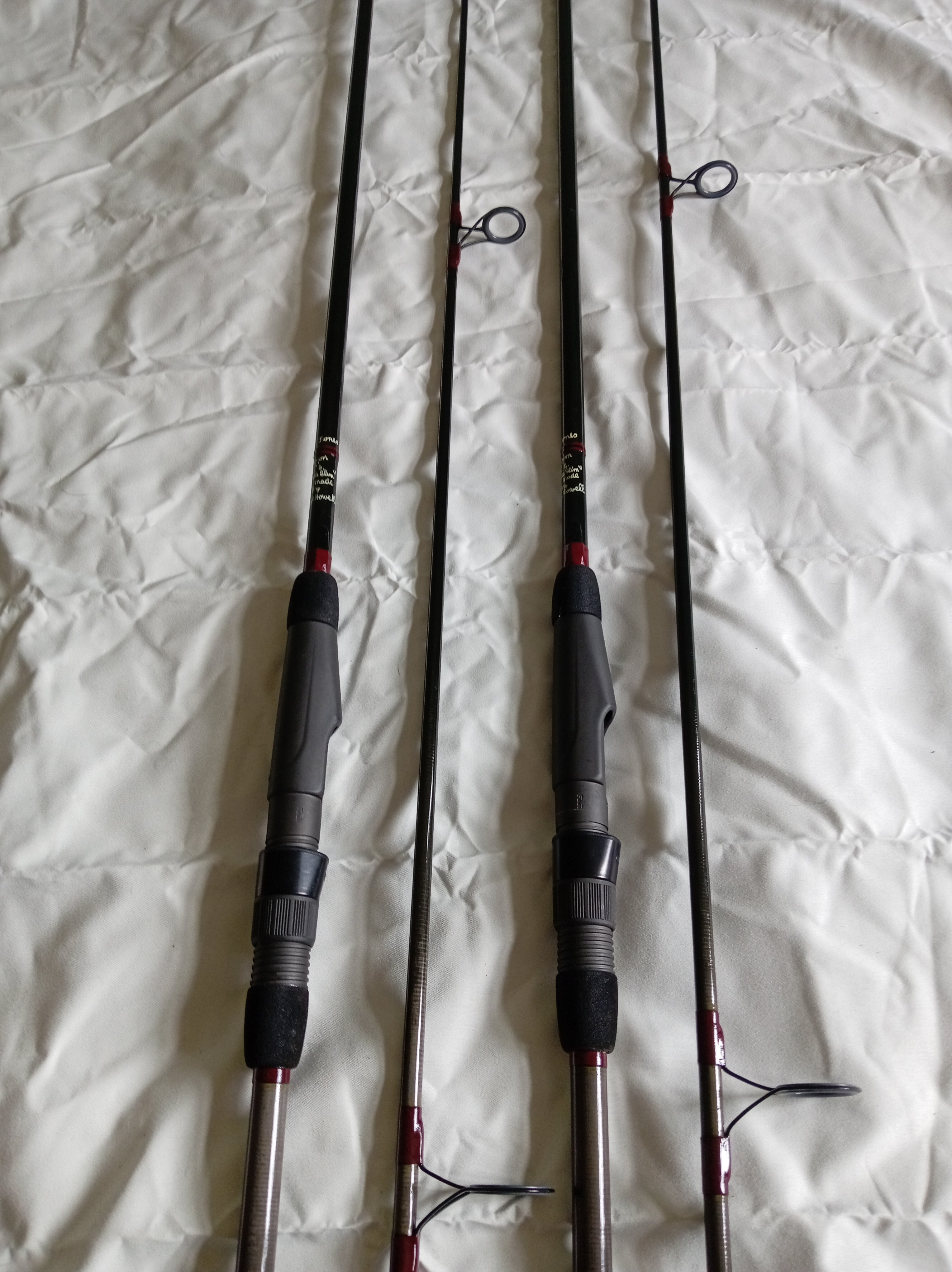 Harrison Ballista Slim Carp Rods 12ft 3lb TC Custom Handbuilt Pair Matching Set