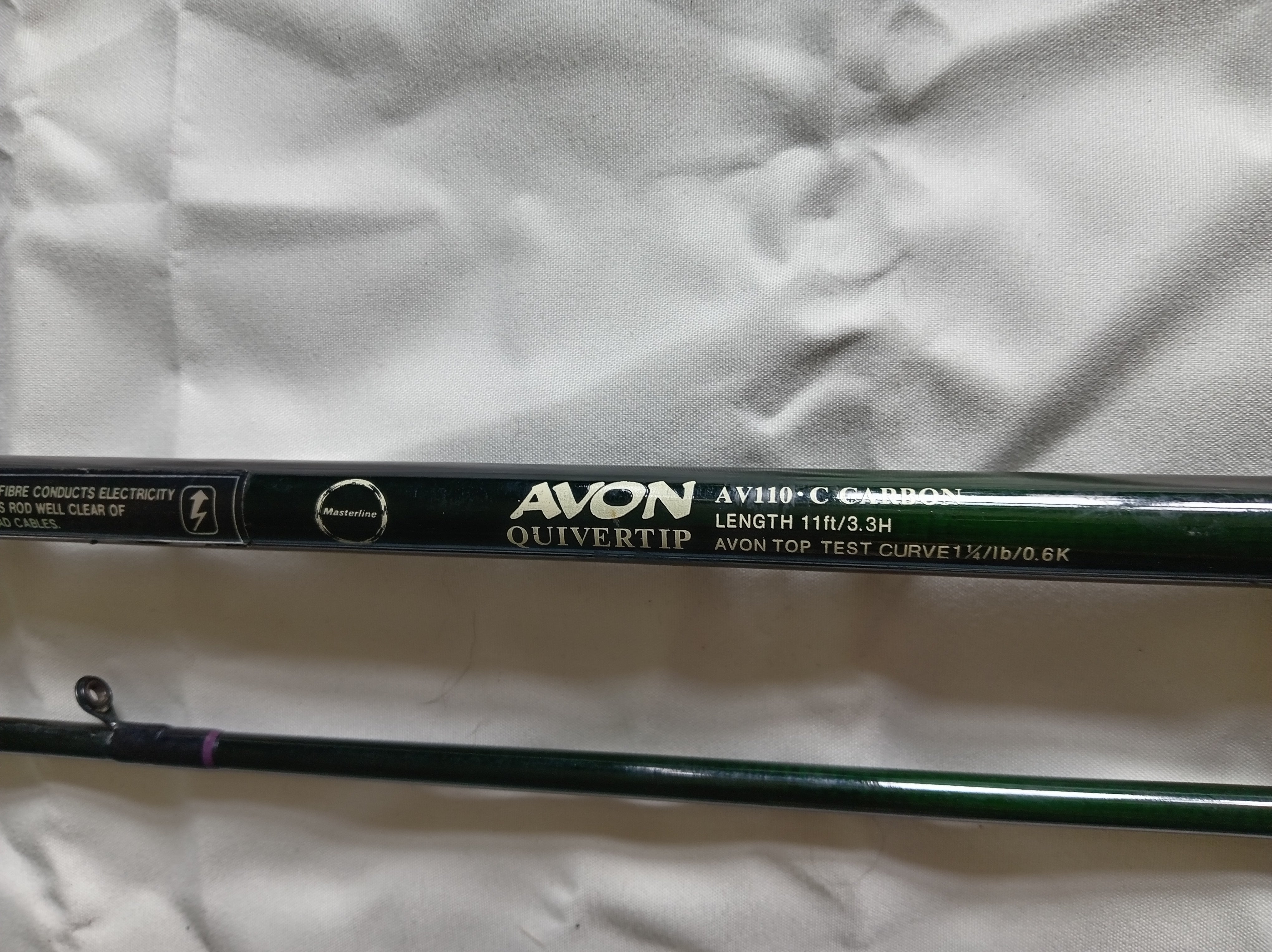 Masterline Twin Tip Avon 1.25lb Quivertip 11ft Carbon Rod AV110-C Specimen