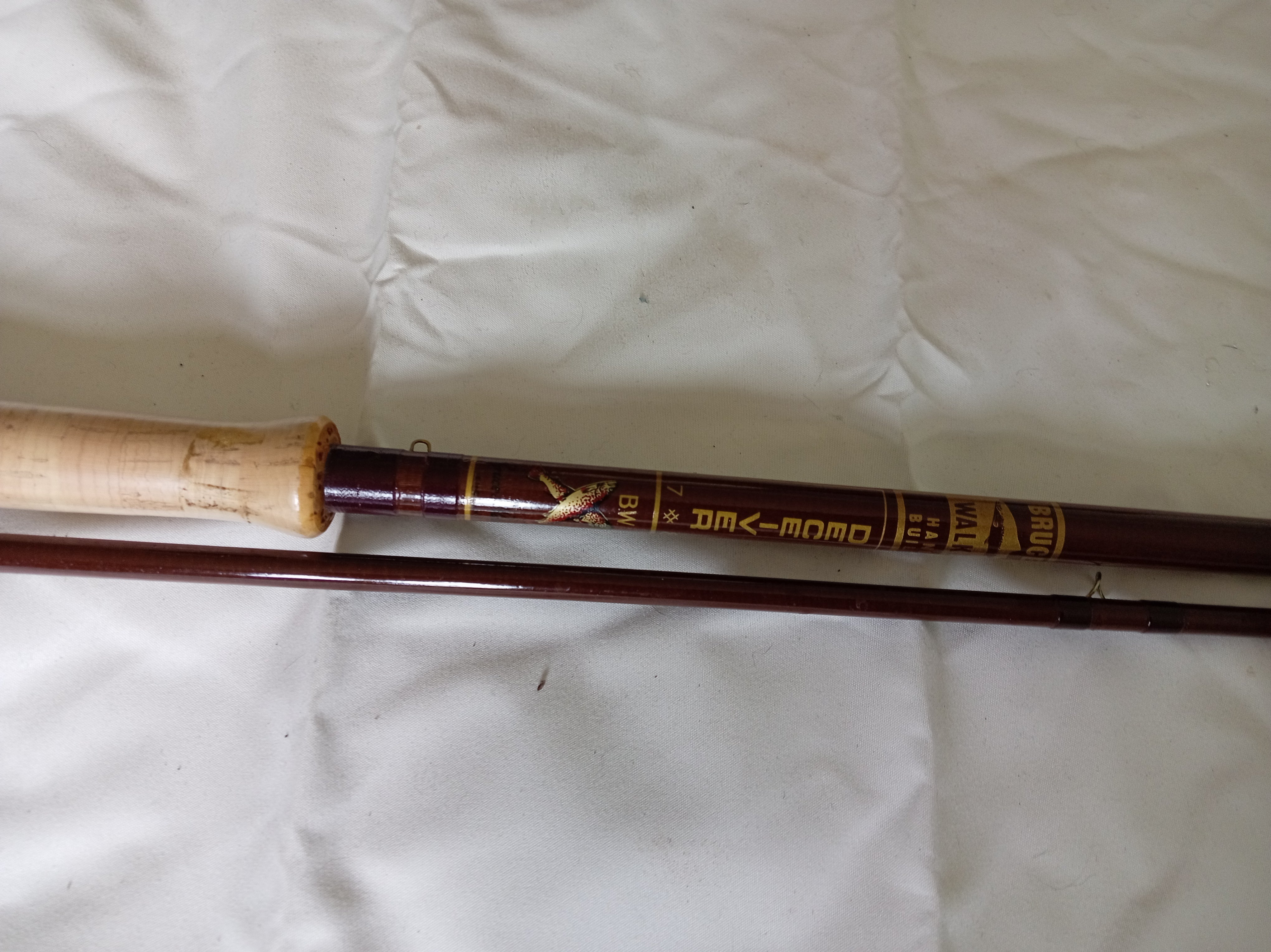 Bruce & Walker Deceiver 7-8wt Fly Rod 10ft Handbuilt Vintage Pristine Cloth Bag