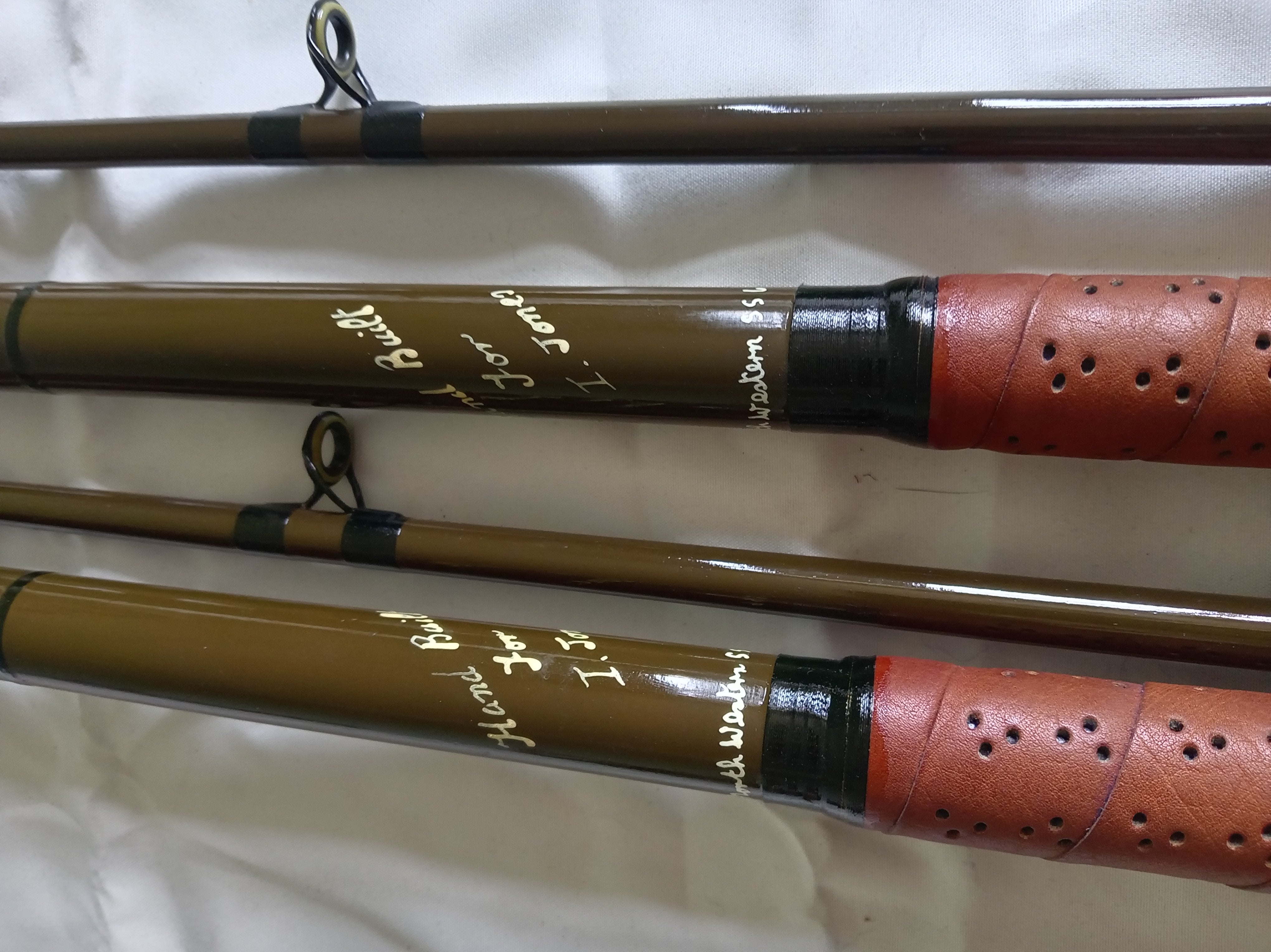 Pair Vintage North Western SS6 Carp Rods 11ft Pristine Handbuilt Inc Bag