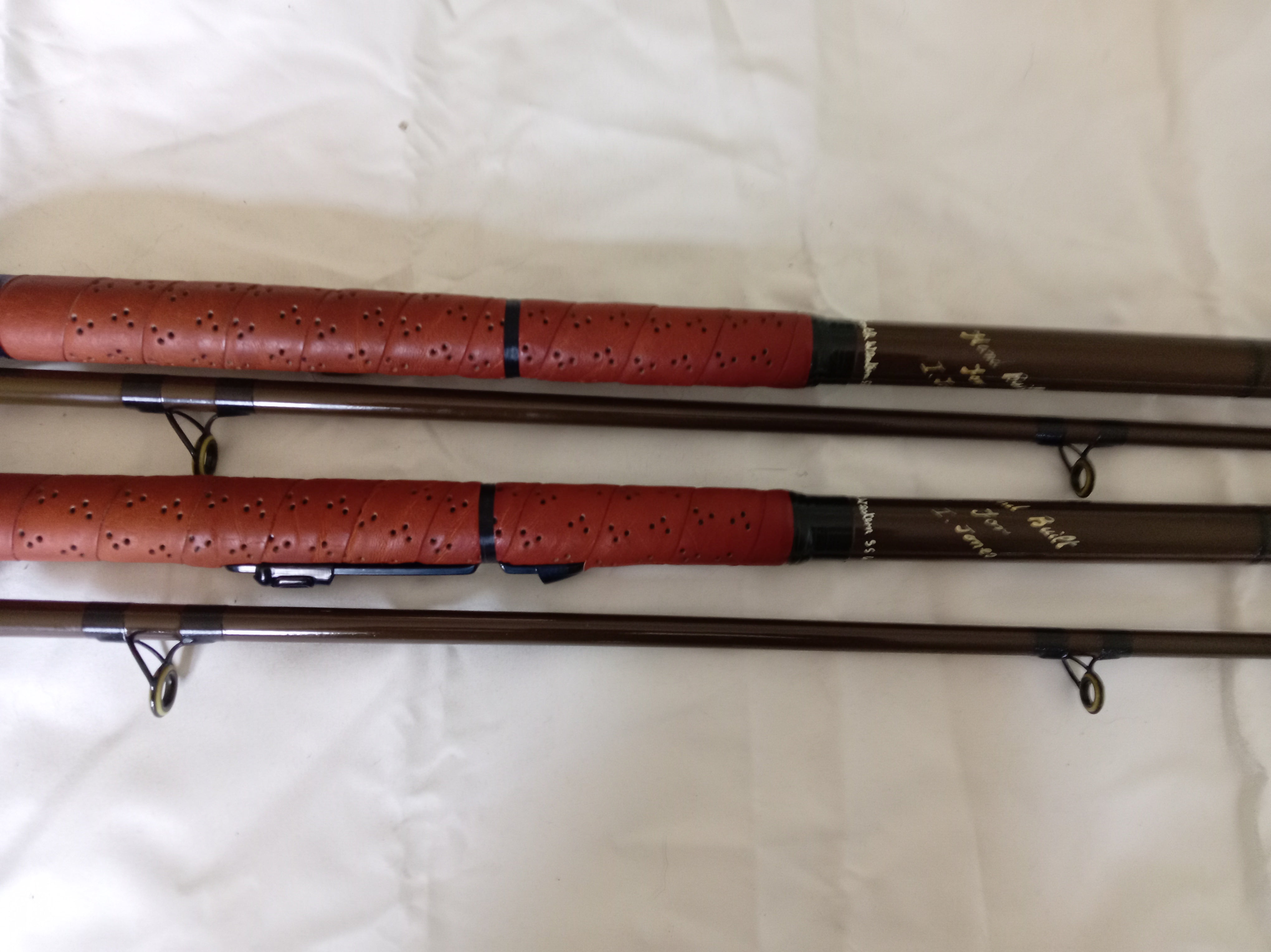 Pair Vintage North Western SS6 Carp Rods 11ft Pristine Handbuilt Inc Bag