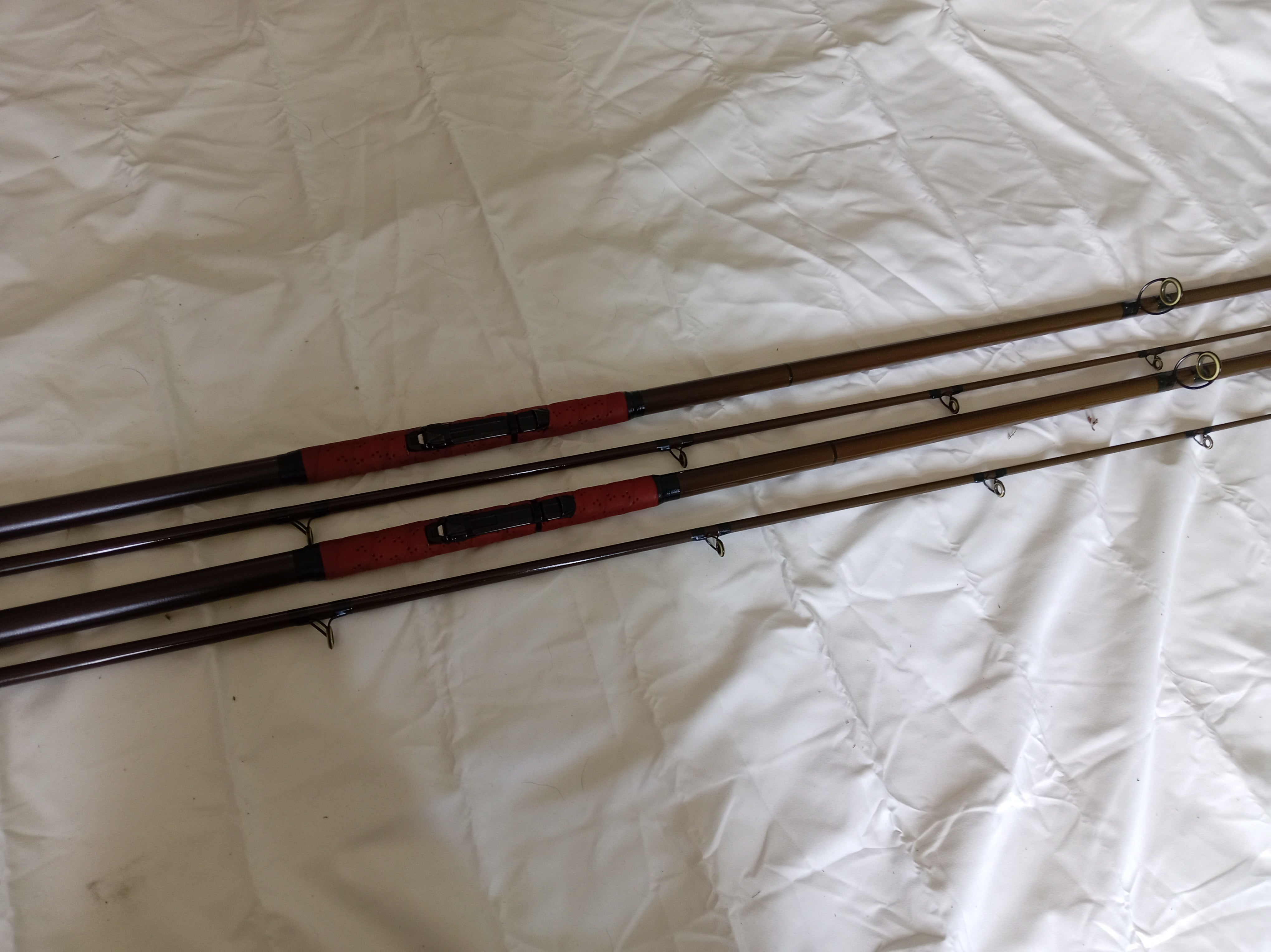 Pair Vintage North Western SS6 Carp Rods 11ft Pristine Handbuilt Inc Bag