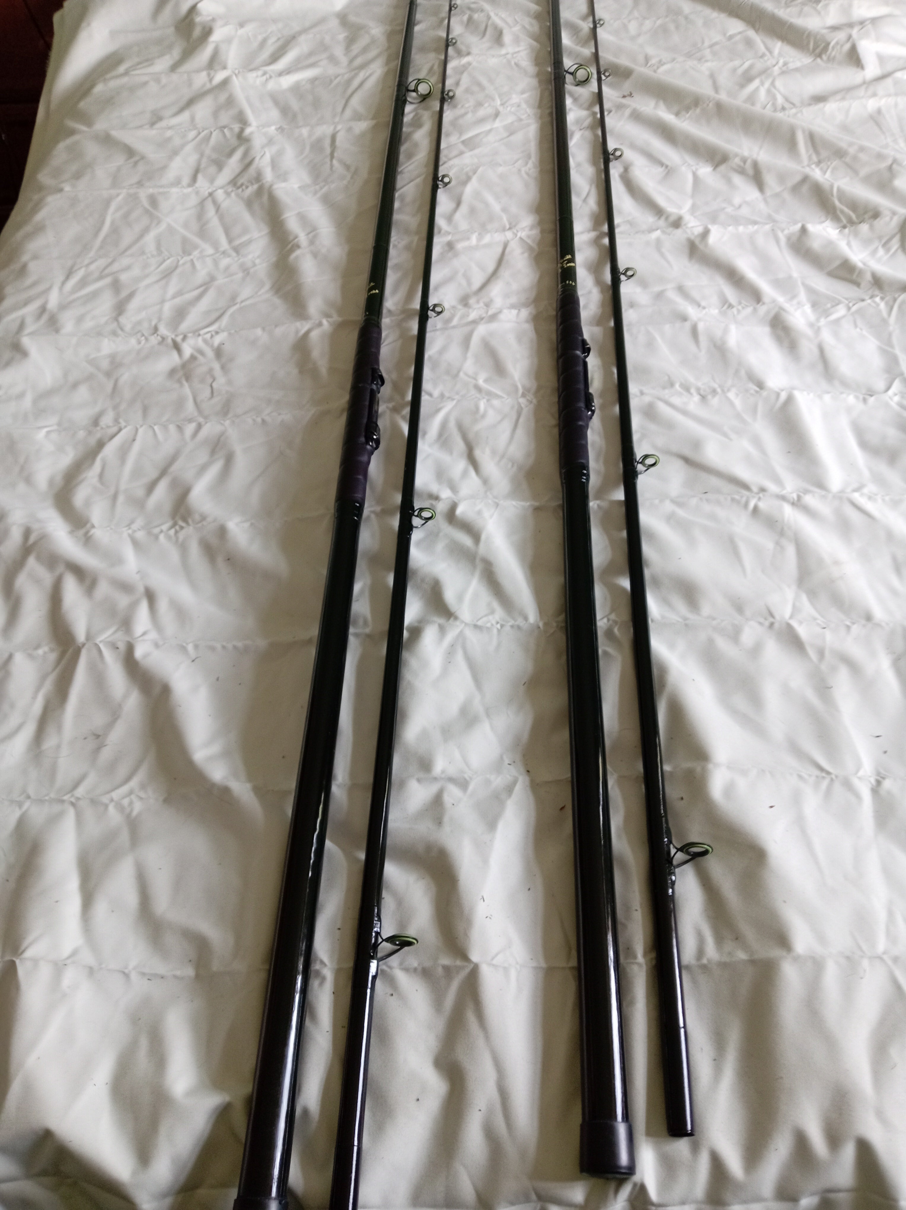 PAIR Vintage North Western SS6 Carp Rods 11ft Handbuilt Pristine Custom Old School