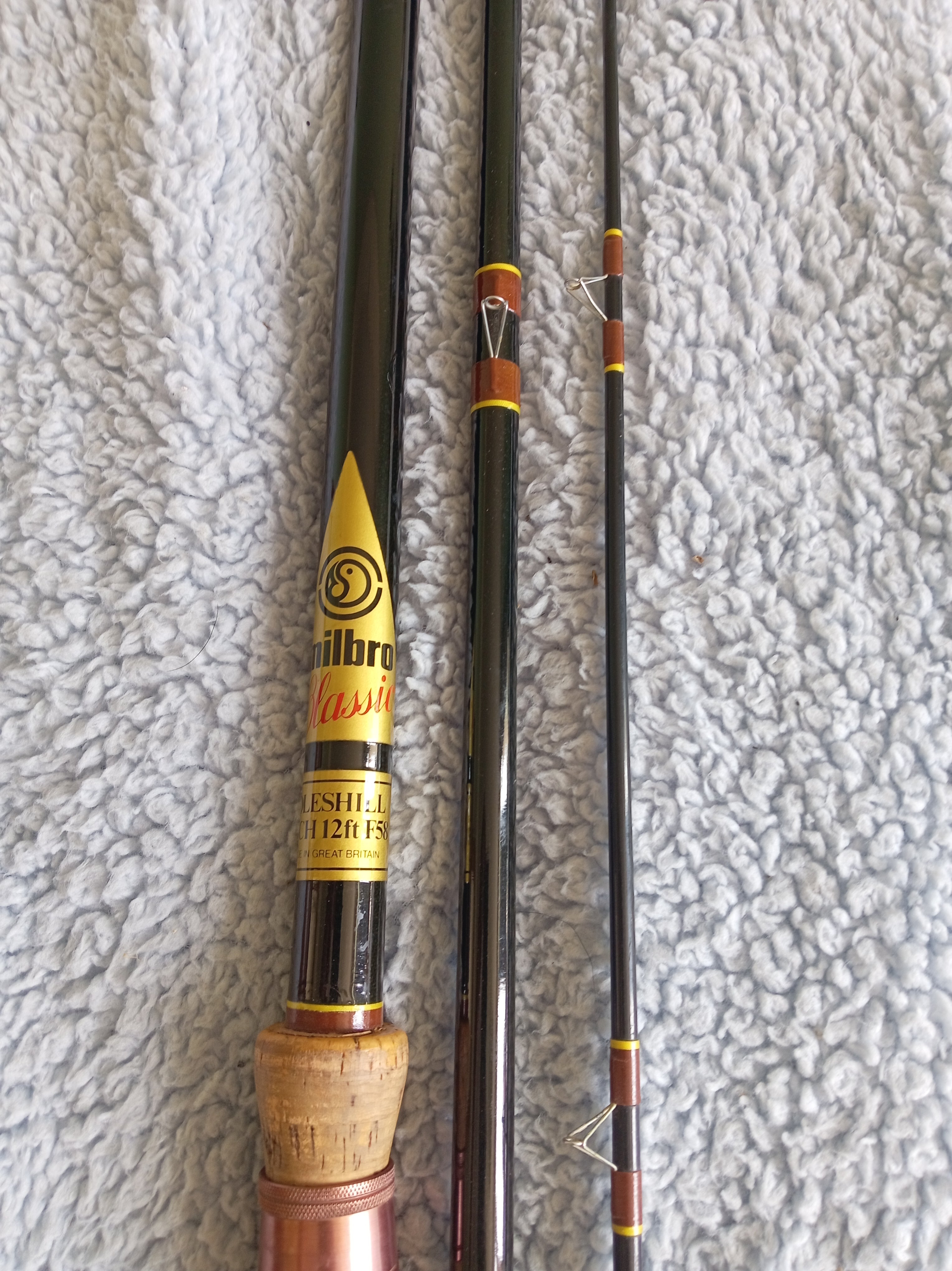 Vintage Milbro Classic Coleshill 12ft Match Rod 3Pc Float Fishing Excellent Cond