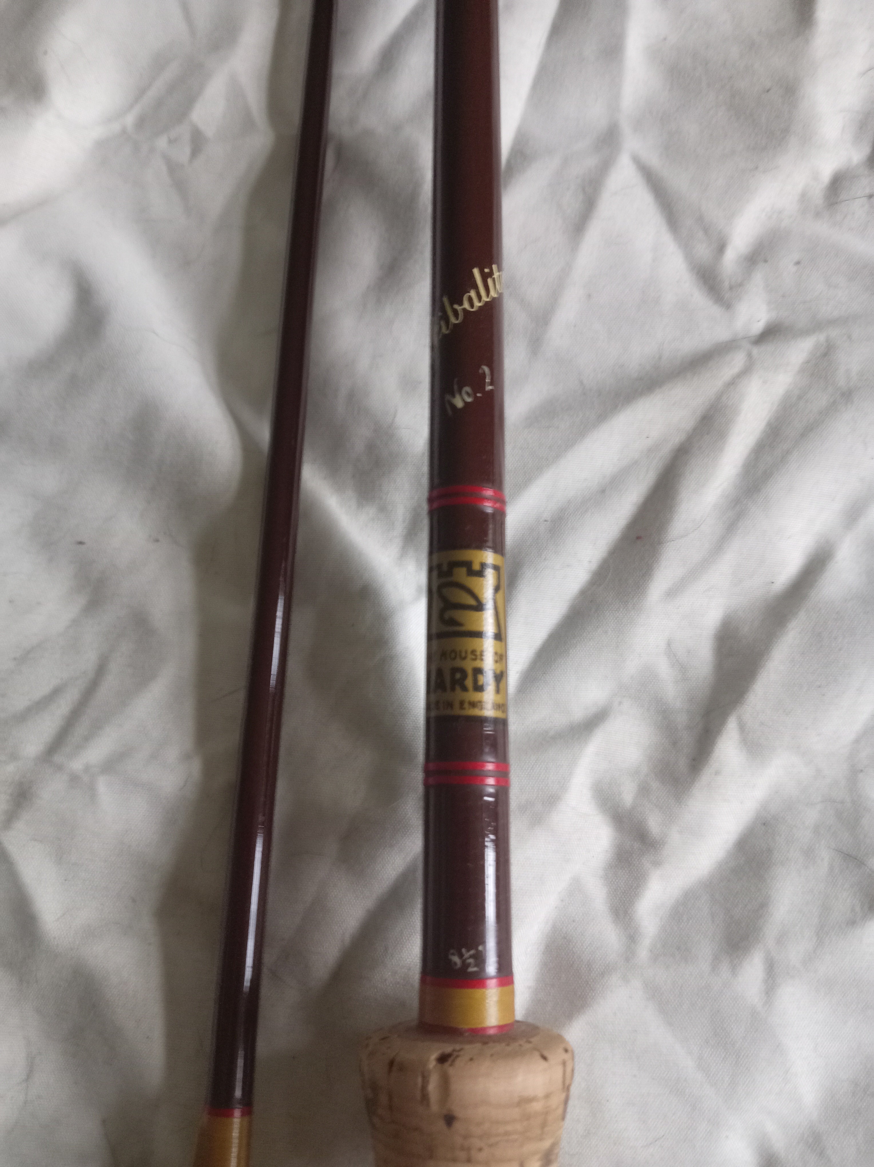 Hardy Fibalite No 2 Spinning Rod 8.5ft Vintage Glass Fibre Spinner Superb Condition