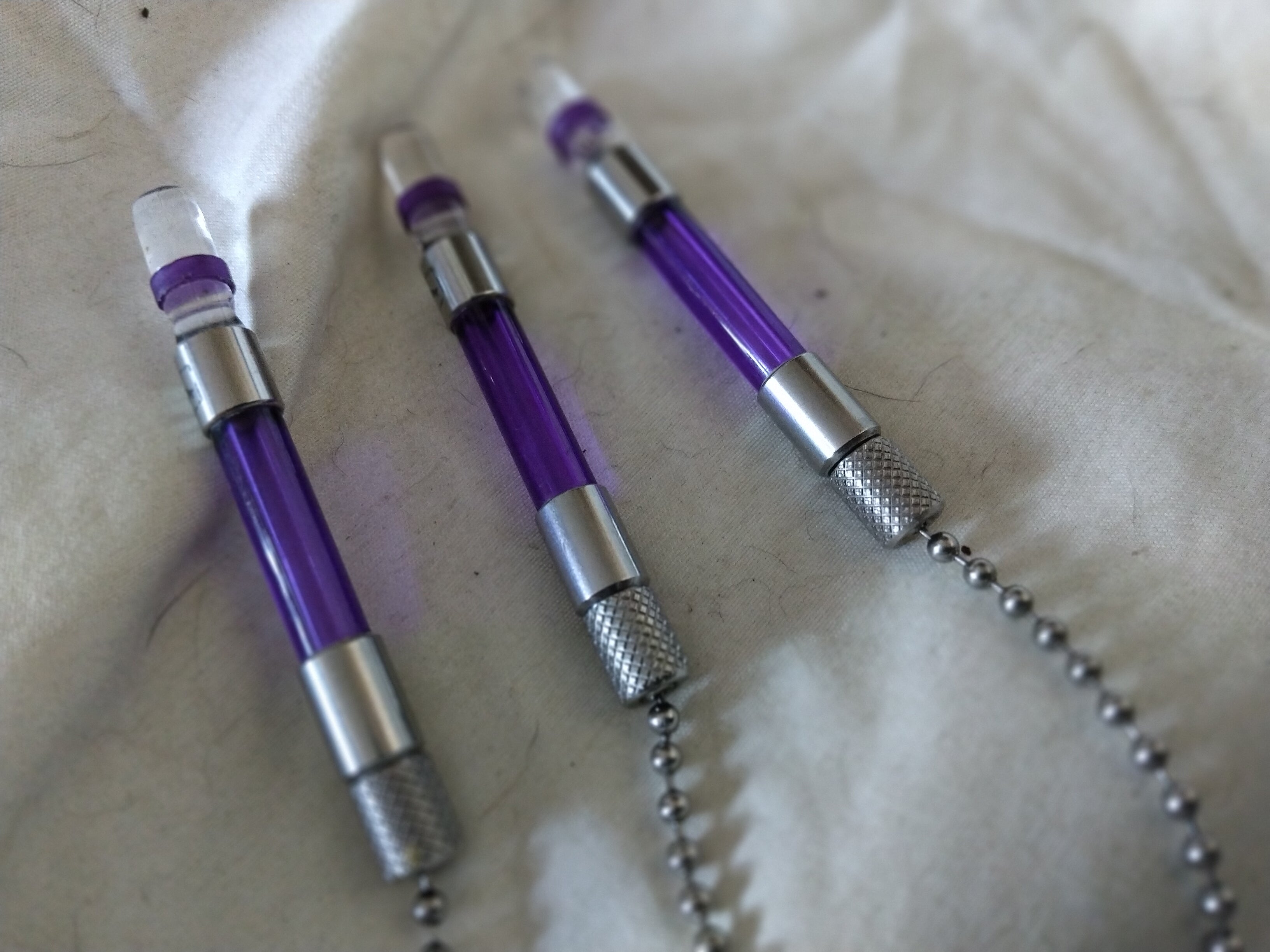 3 x Korda Stow Bobbins - Purple - Carp Fishing Bite Indication