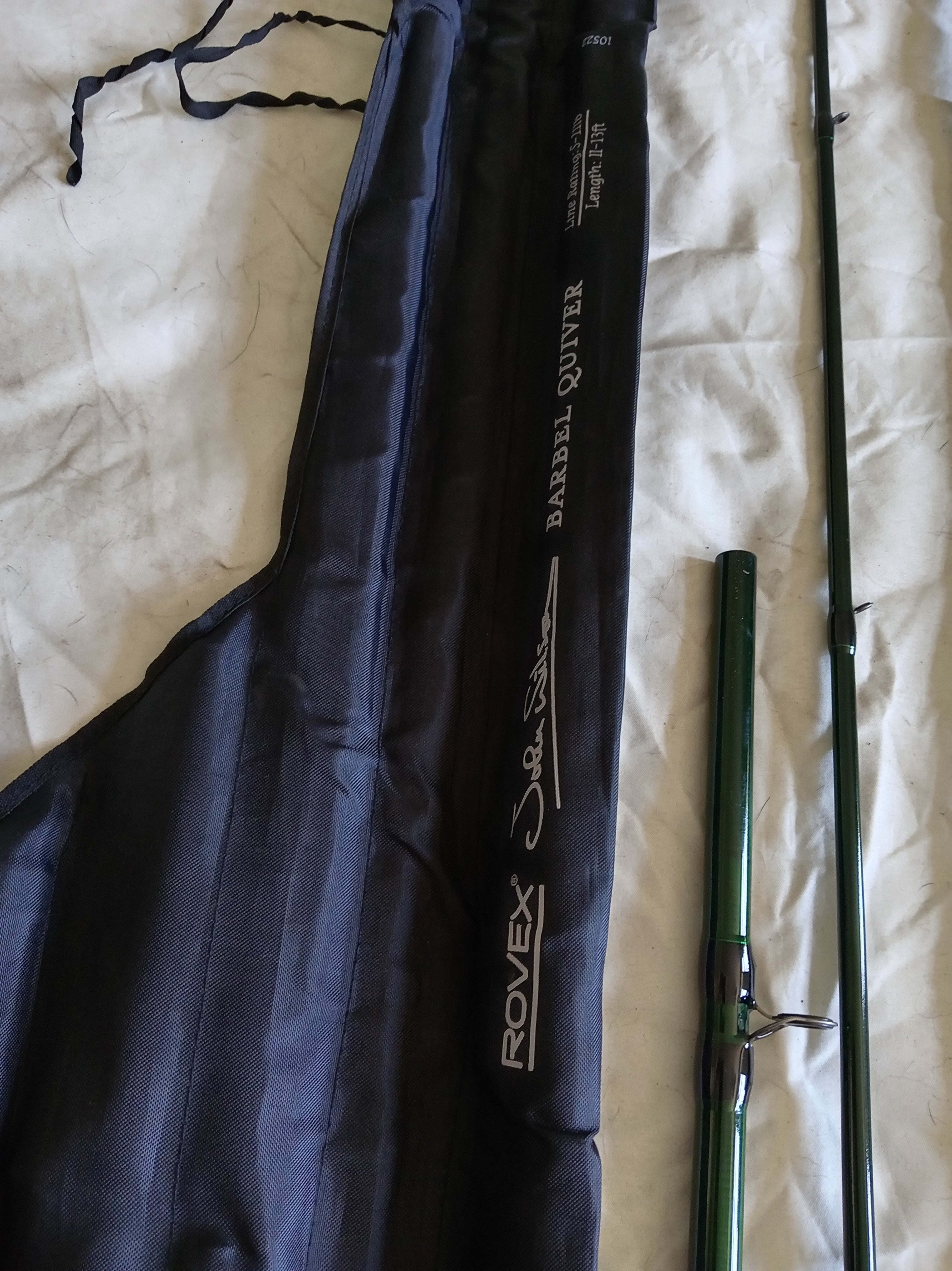 John Wilson Rovex Barbel Quiver Rod 11ft 13ft 3 Tips & Bag Superb Condition