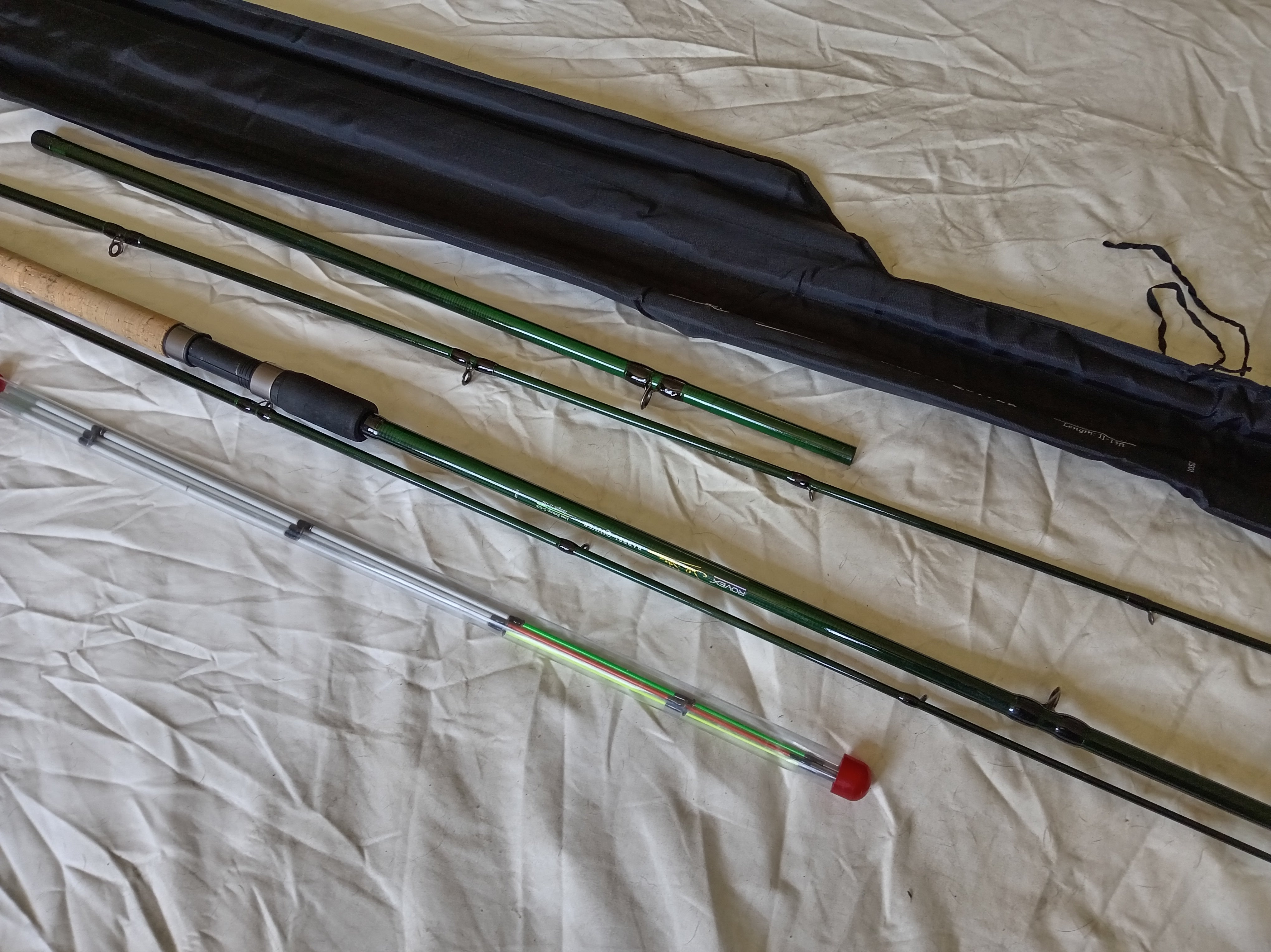 John Wilson Rovex Barbel Quiver Rod 11ft 13ft 3 Tips & Bag Superb Condition
