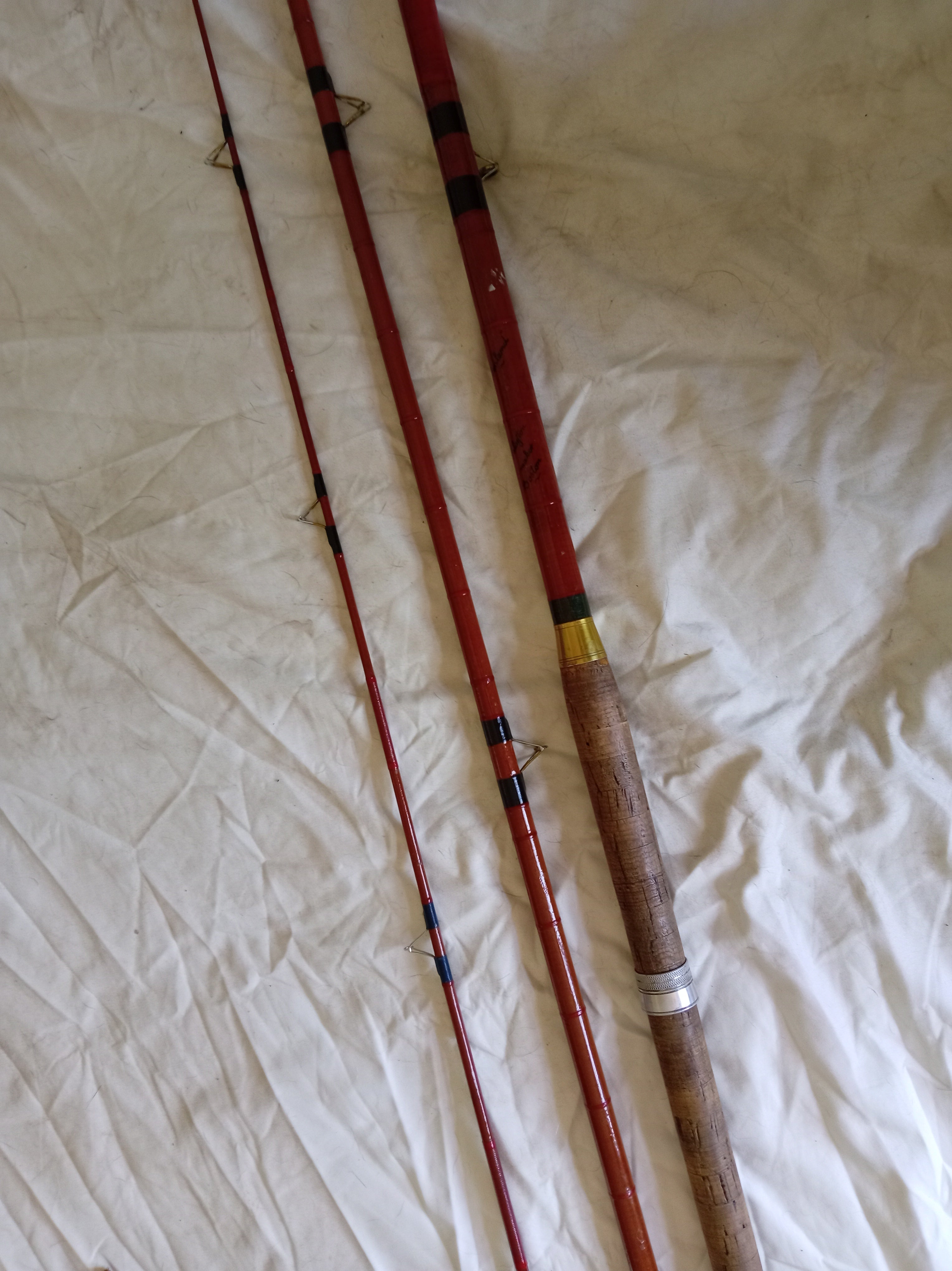 Vintage J Clayton Boston 13ft Fibreglass Fishing Rod Fenland Handbuilt Match Float