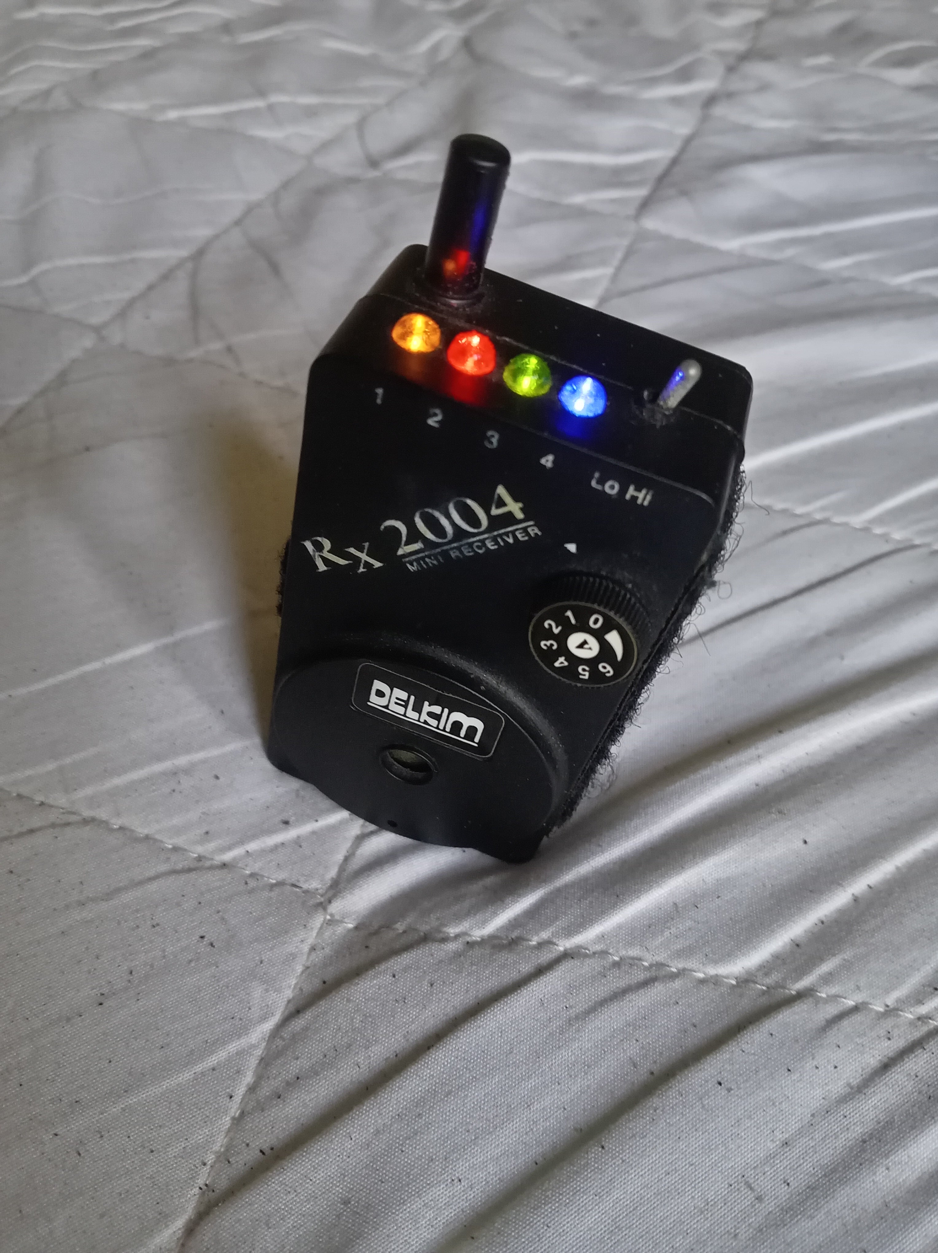 Delkim 2000 TX Bite Alarms Set of 4 + Receiver | Red Blue Yellow Green