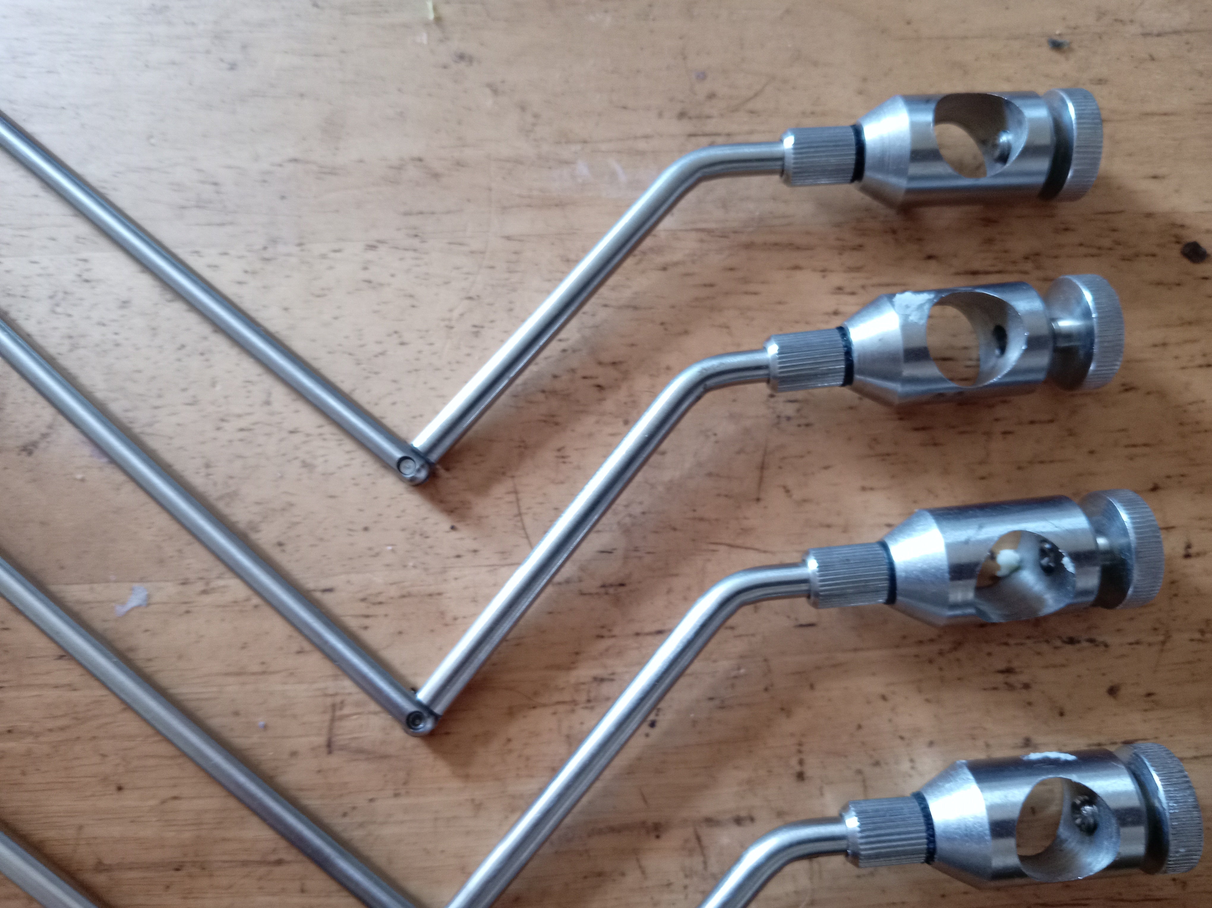 4x Stainless Steel Carp Hanger Bobbin Swing Arms Fit Solar Banksticks Indicator