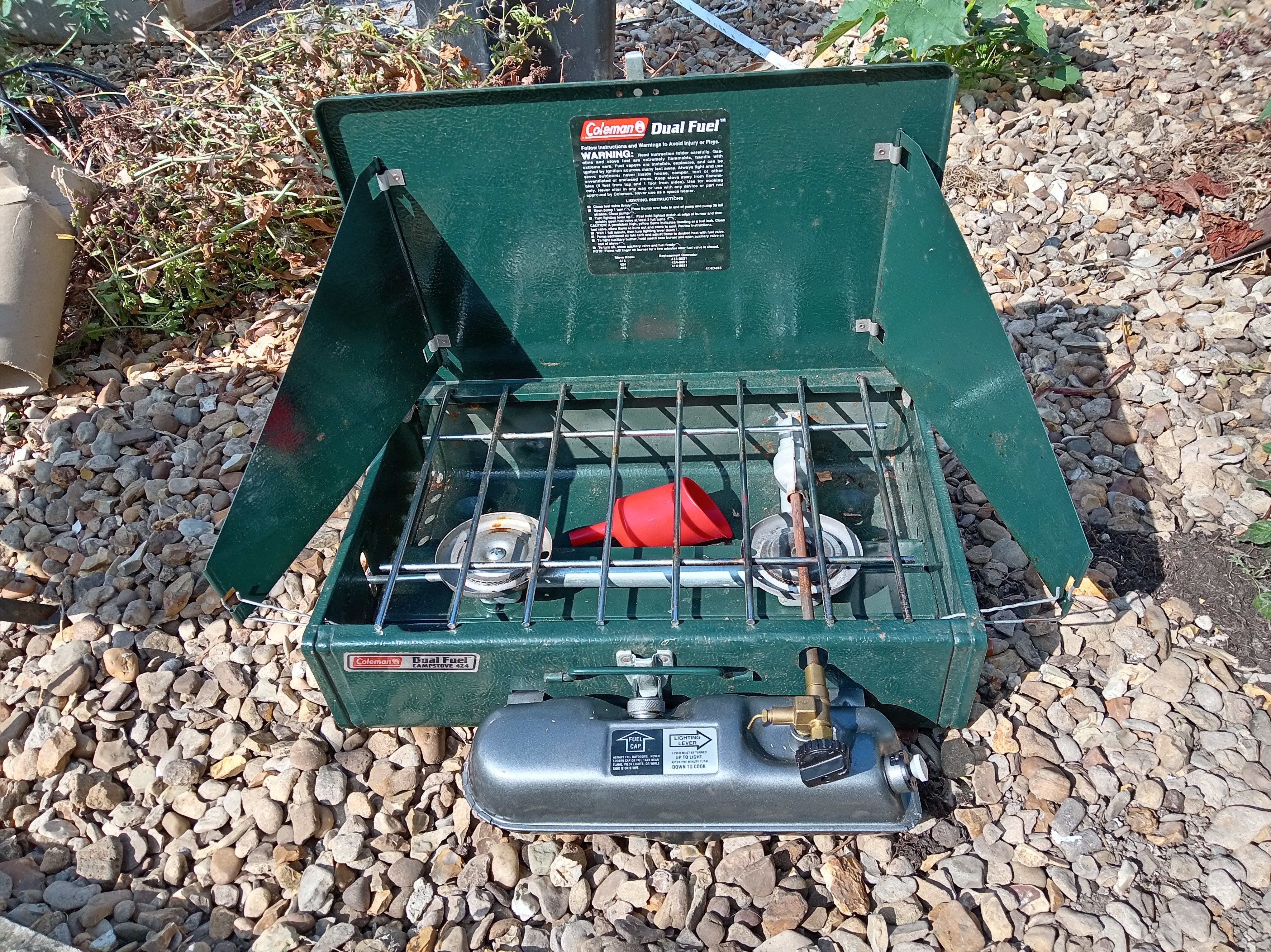 Coleman Dual Fuel 2 Burner Stove Old School Carp Fishing Camping Cooker