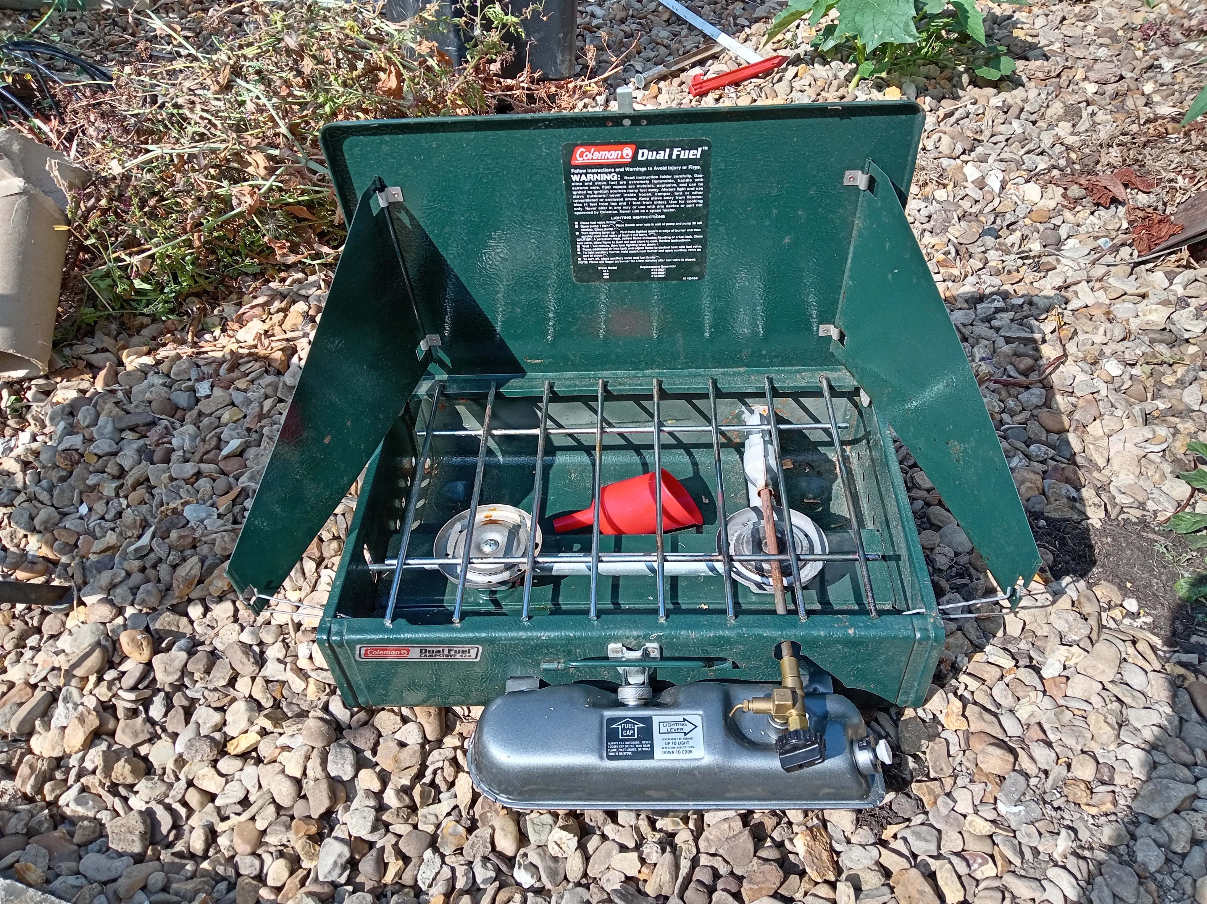 Coleman Dual Fuel 2 Burner Stove Old School Carp Fishing Camping Cooker