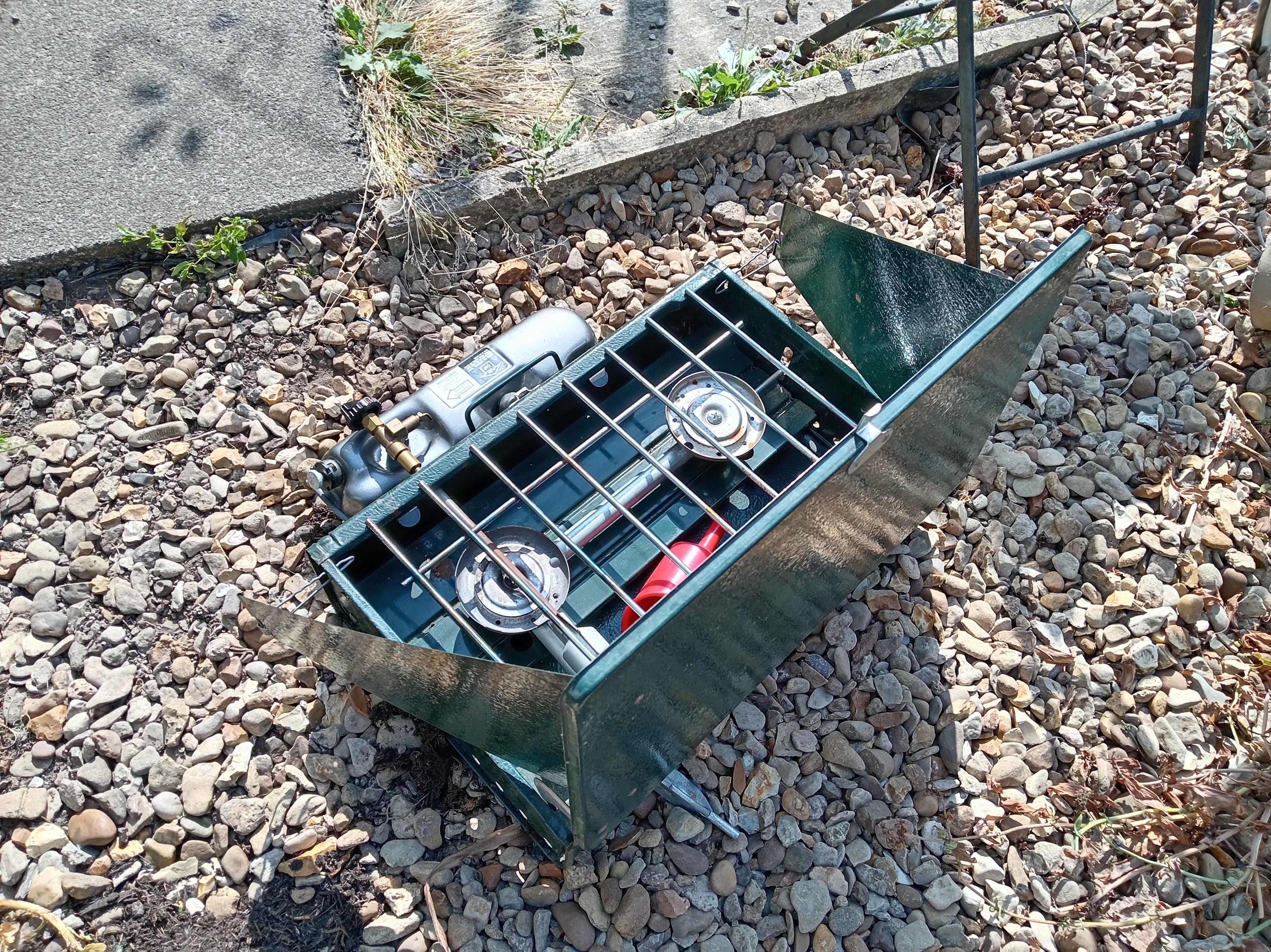Coleman Dual Fuel 2 Burner Stove Old School Carp Fishing Camping Cooker