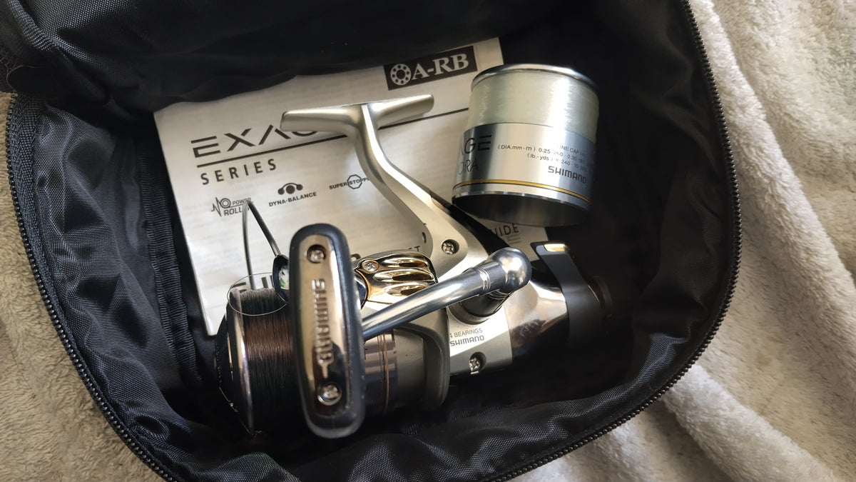 Shimano Exage 4000 Fixed Spool Fishing Reel + Spare Spool & Drennan Pouch