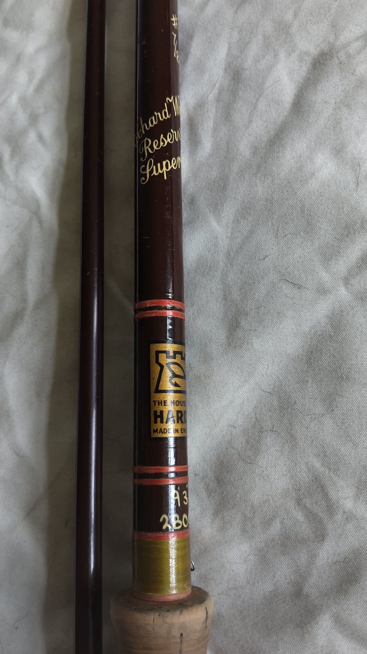 Vintage Hardy Richard Walker Reservoir Superlite 9'3" #7/8 Fly Fishing Rod
