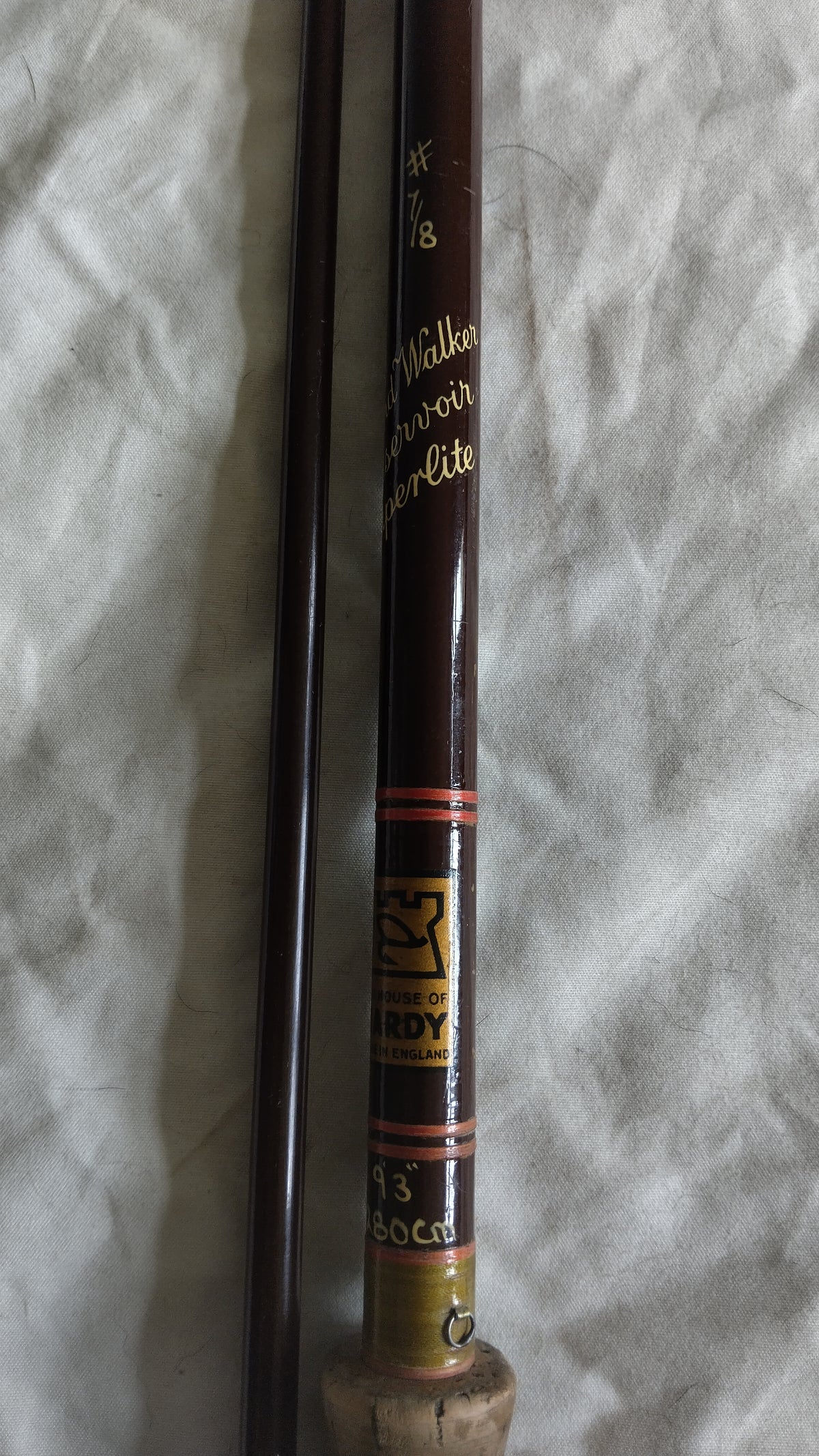 Vintage Hardy Richard Walker Reservoir Superlite 9'3" #7/8 Fly Fishing Rod