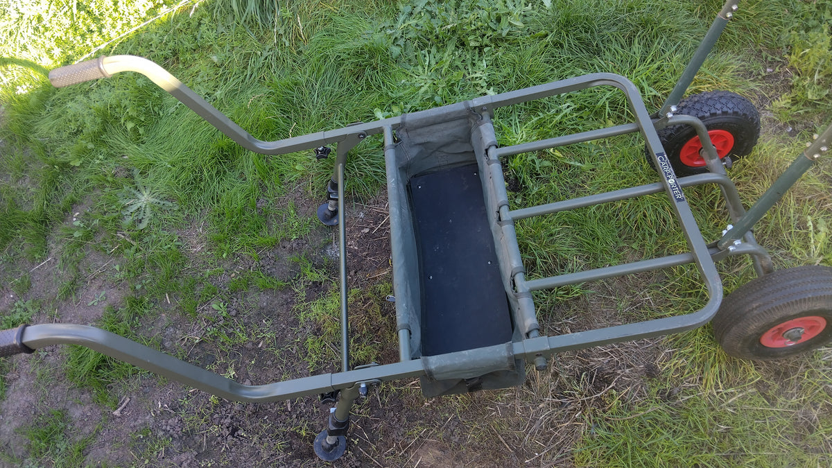 Carp Porter 2 Wheel Fishing Barrow Trolley + Drop In Bag Carp Fishing Used