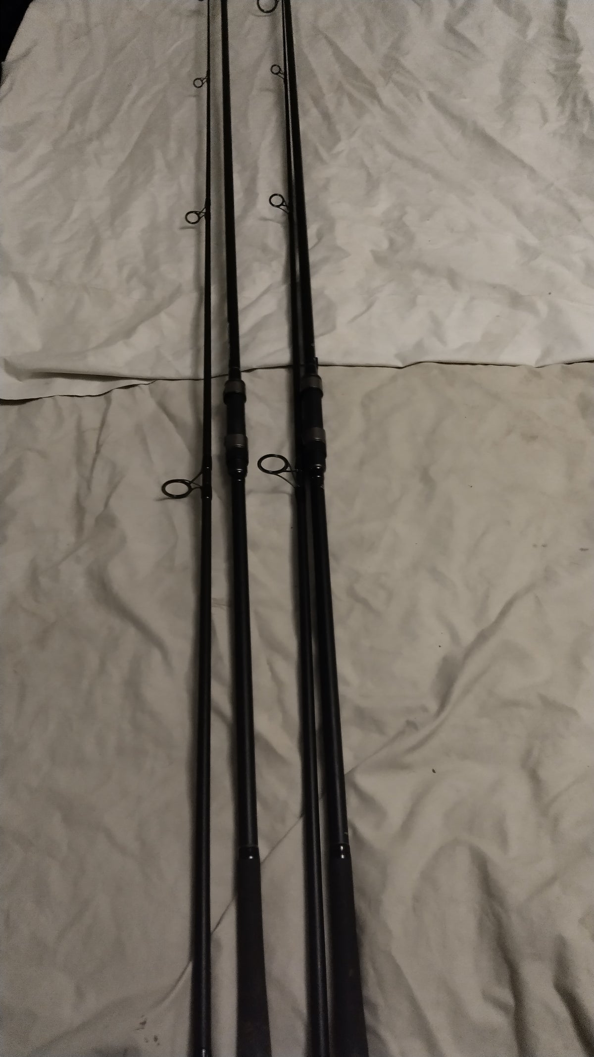 Pair Fox Warrior 12ft 3lb TC Carp Fishing Rods 2 Rod Set Carp Rods Superb