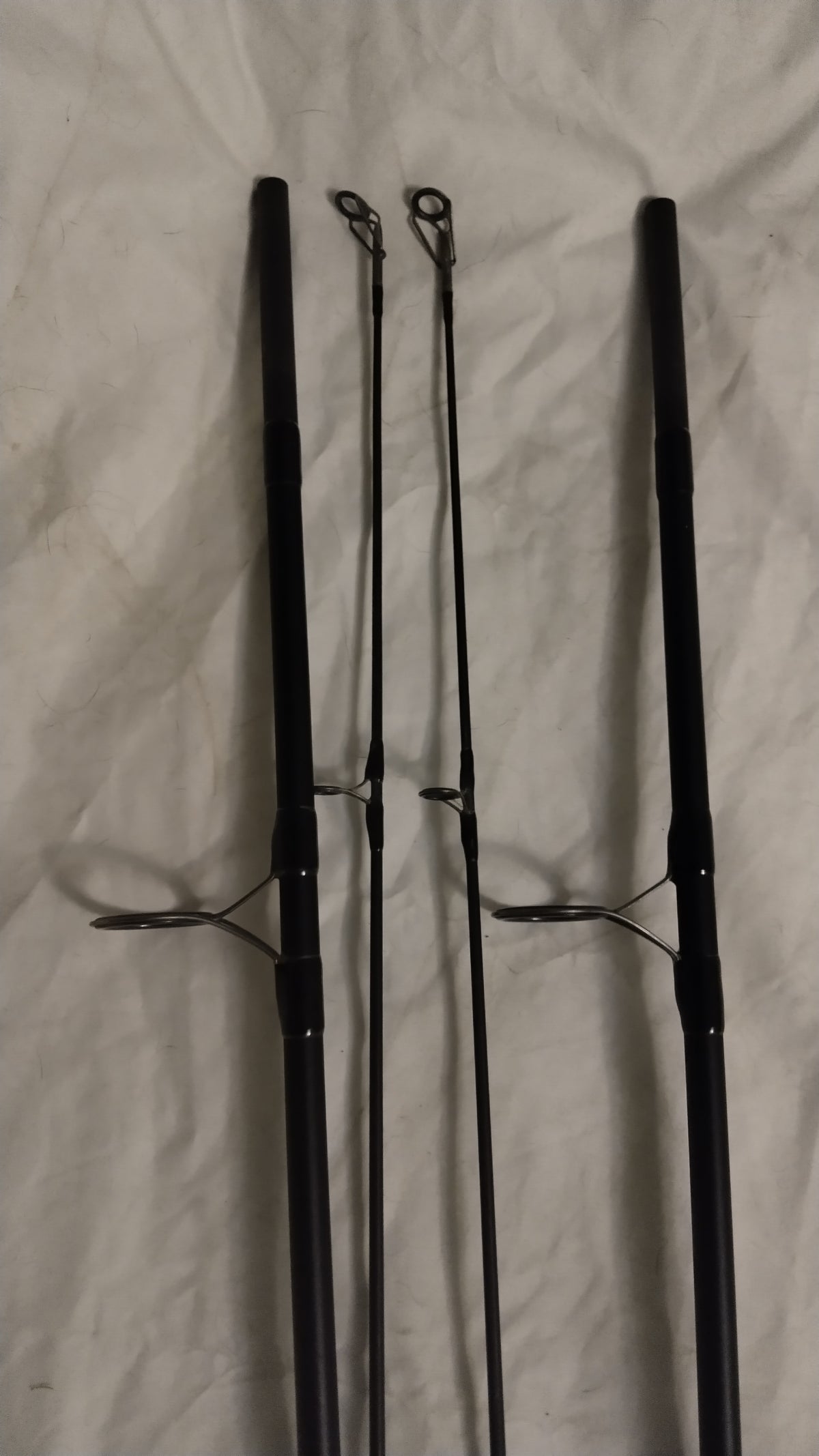 Pair Fox Warrior 12ft 3lb TC Carp Fishing Rods 2 Rod Set Carp Rods Superb