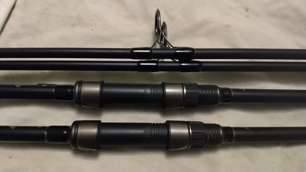 Pair Fox Warrior 12ft 3lb TC Carp Fishing Rods 2 Rod Set Carp Rods Superb