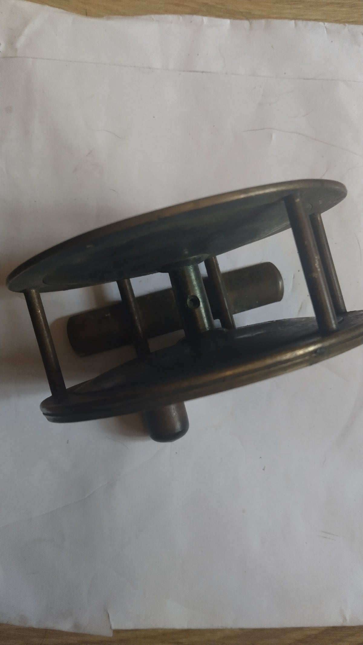 Antique W J Cummins Bishop Auckland 4" Brass Fishing Reel Centrepin