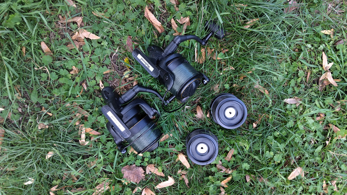 Pair Wychwood Riot 65S Big Pit Carp Reels with Spare Spools – VGC