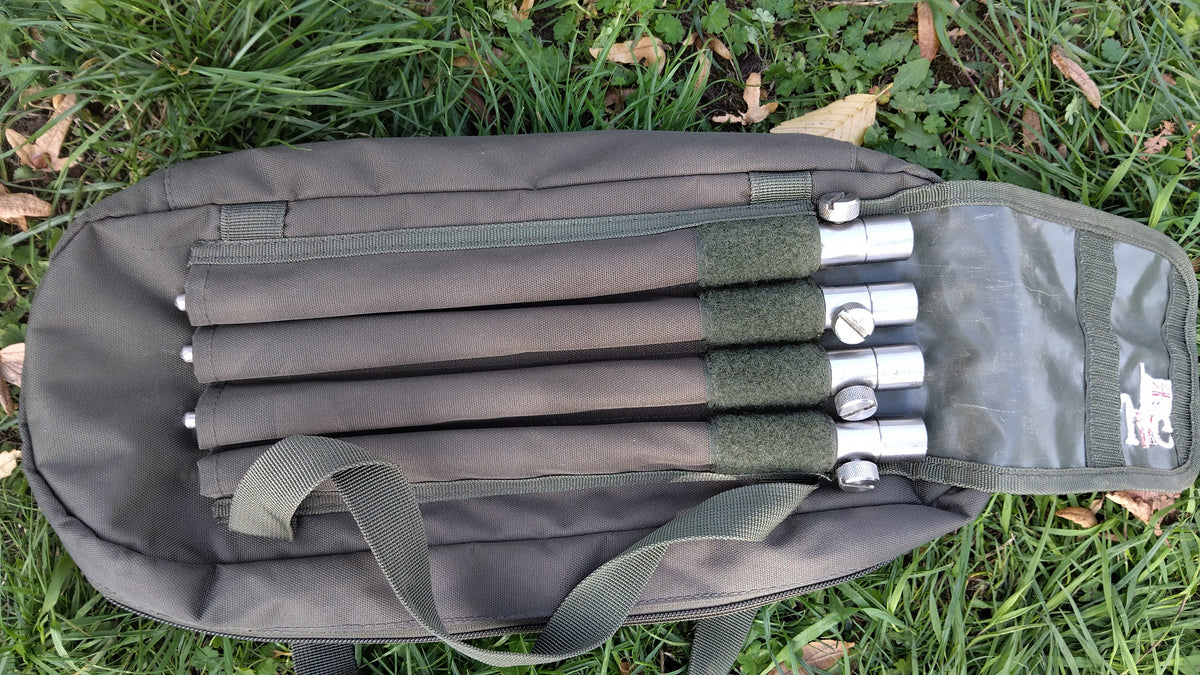 JAG Chunky Stainless Steel 3 Rod Buzz Bars & 6 Banksticks Set with Bag