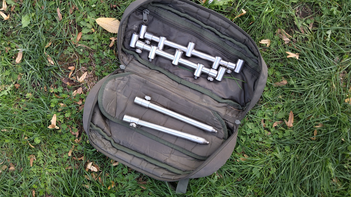 JAG Chunky Stainless Steel 3 Rod Buzz Bars & 6 Banksticks Set with Bag