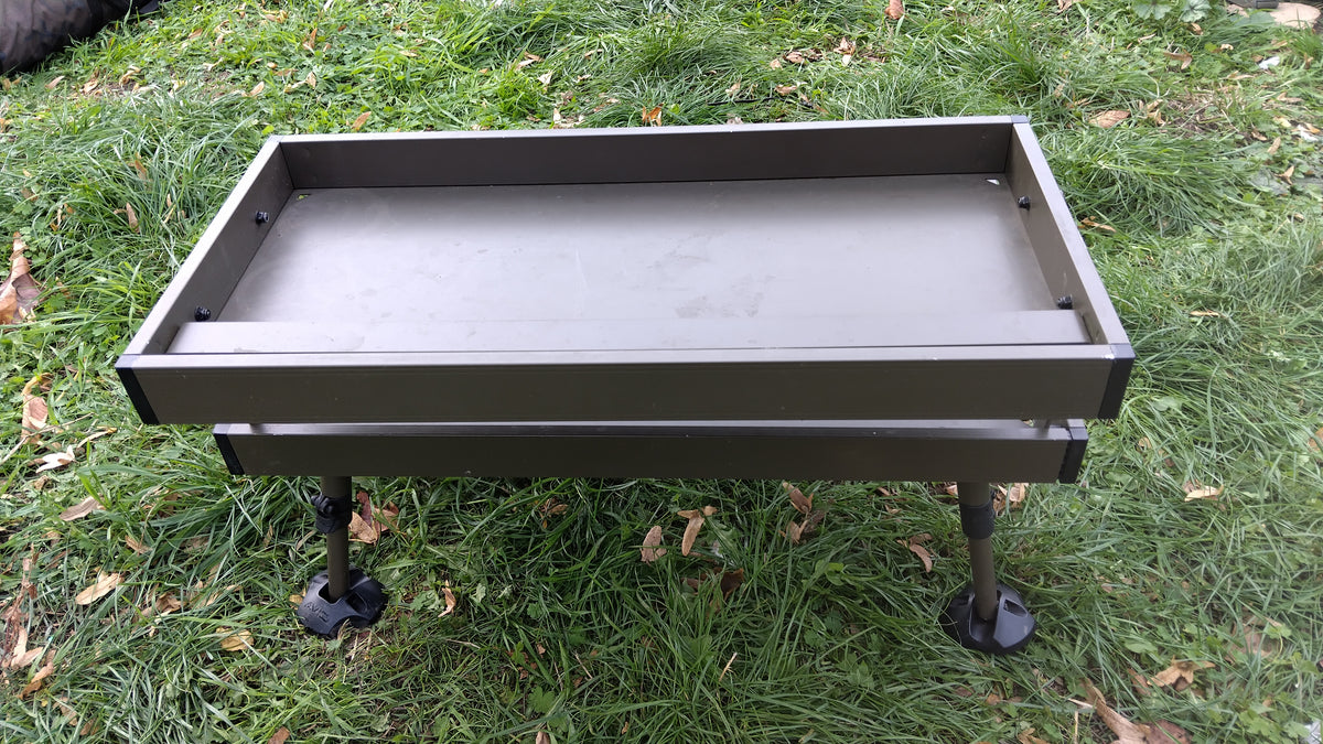 Avid Carp Double Decker Bivvy Table 2 Tier Adjustable Legs – Very Good Used