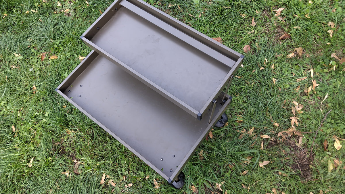 Avid Carp Double Decker Bivvy Table 2 Tier Adjustable Legs – Very Good Used