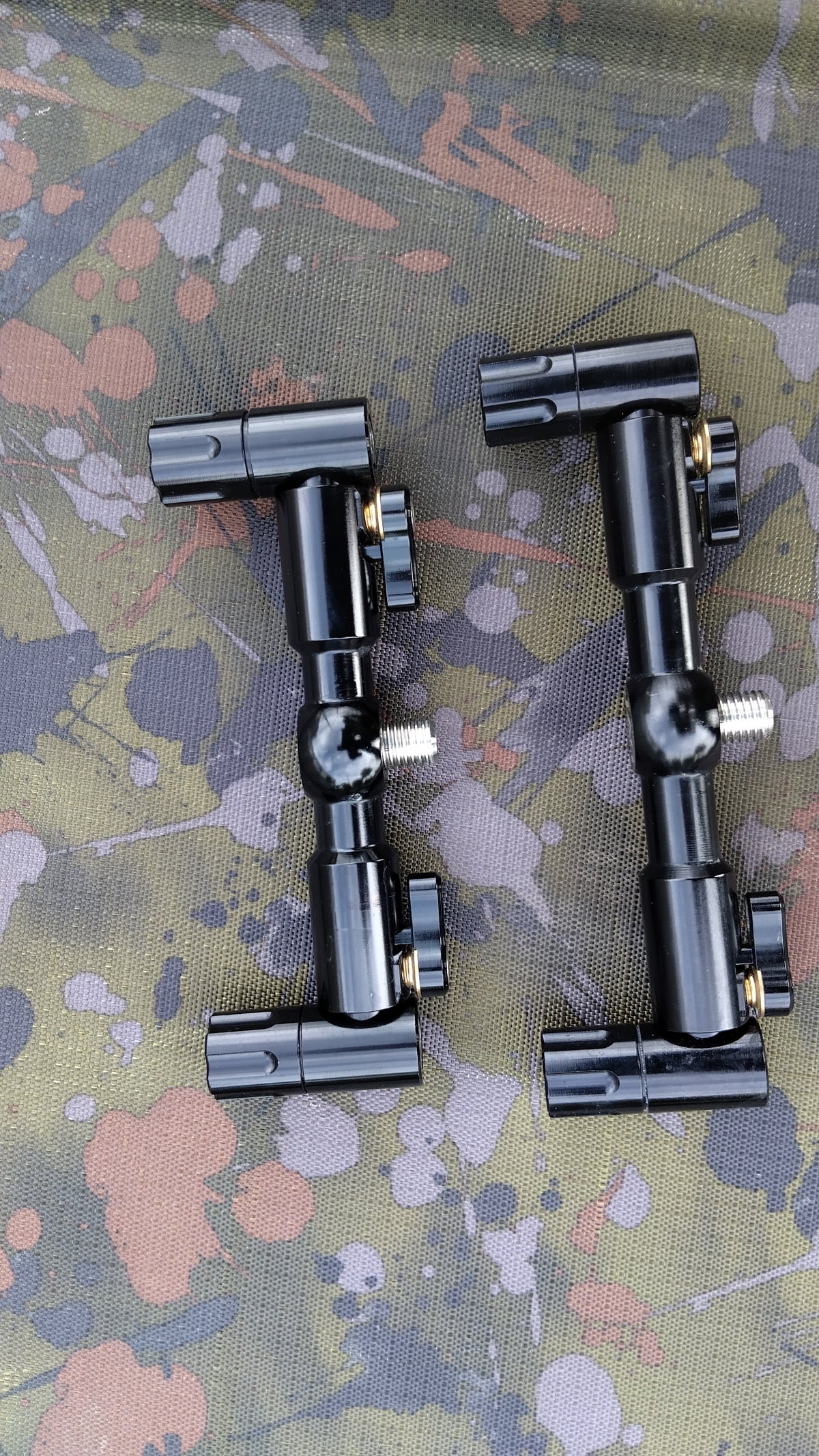 JAG Black 2 Rod Buzz Bars Pair 5in & 5.5in Carp Fishing Used