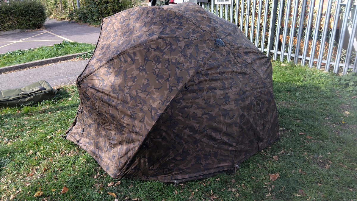 Fox Ultra 60 Camo Brolly System Carp Fishing Shelter Zip-On Front