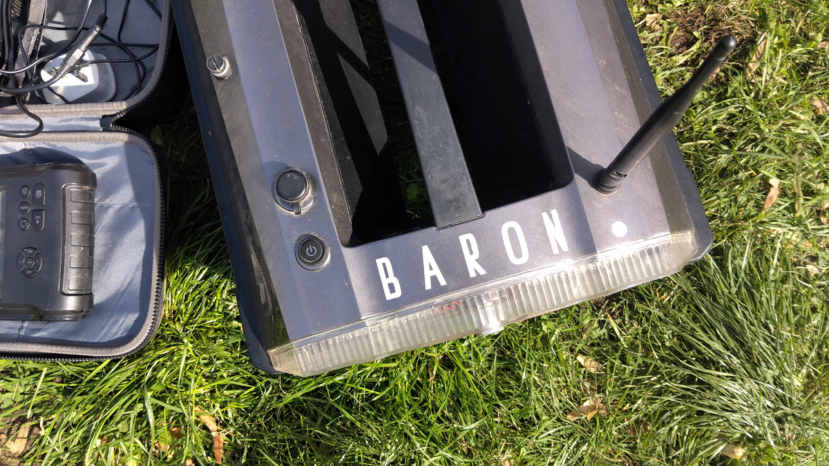 Carp Royal Baron GPS Bait Boat with Sonar Handset, Charger & Fox Camolite Bag