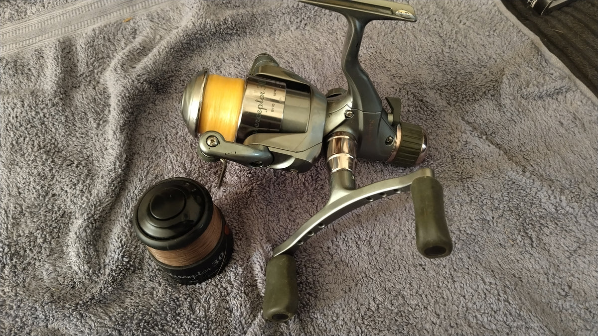 Okuma Interceptor 30 Rear Drag Fishing Reel Double Handle Spare Spool VGC