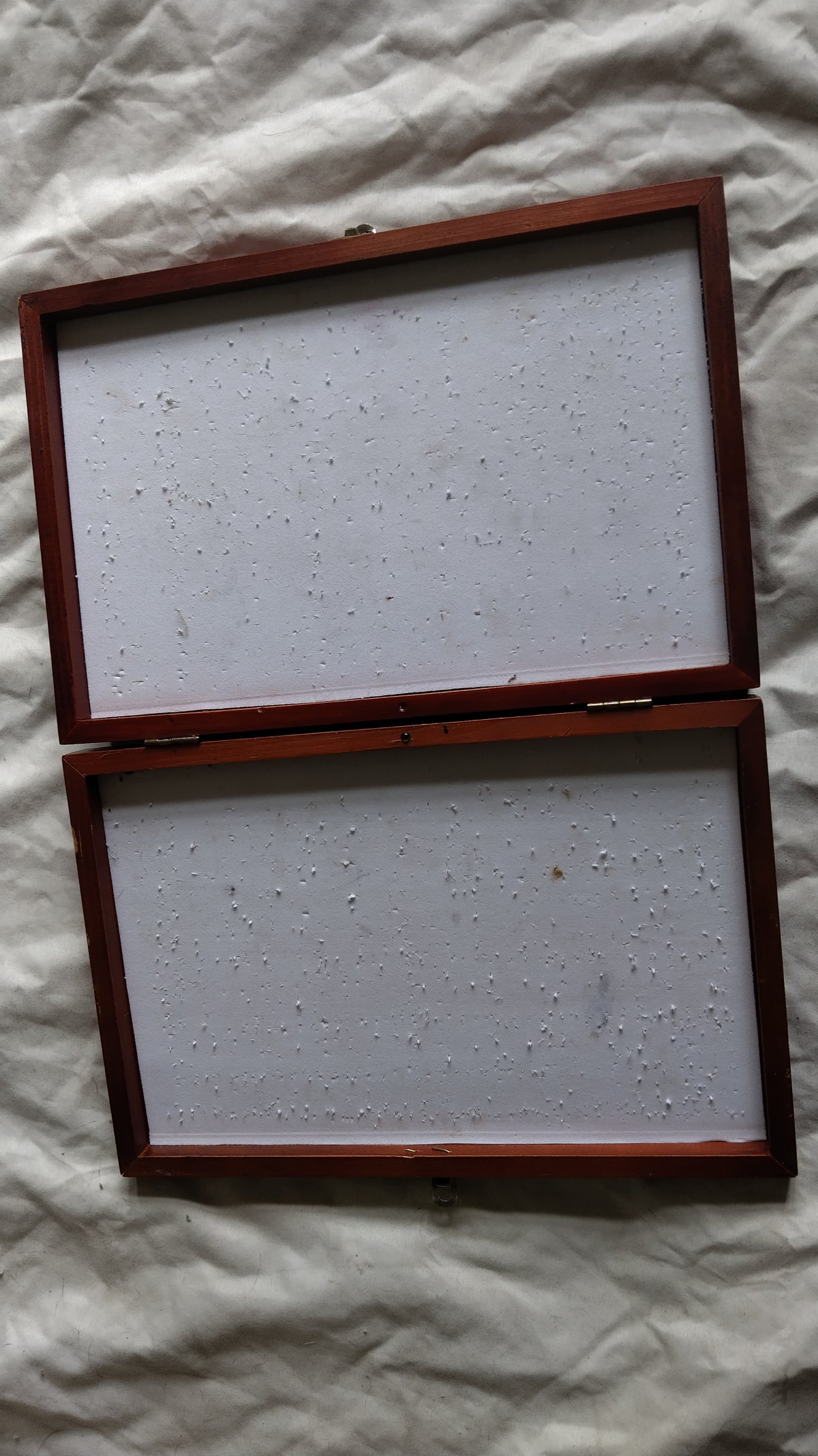 Traditional Wooden Fishing Fly Box Twin Layer Double Decker