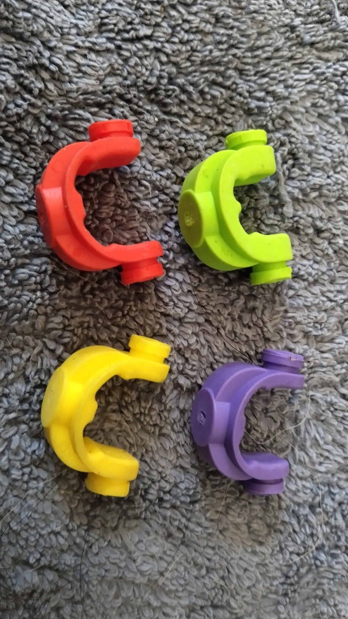 JAG Lockdown Rod Grip Inserts Set of 4 Red Yellow Green Purple Carp Fishing